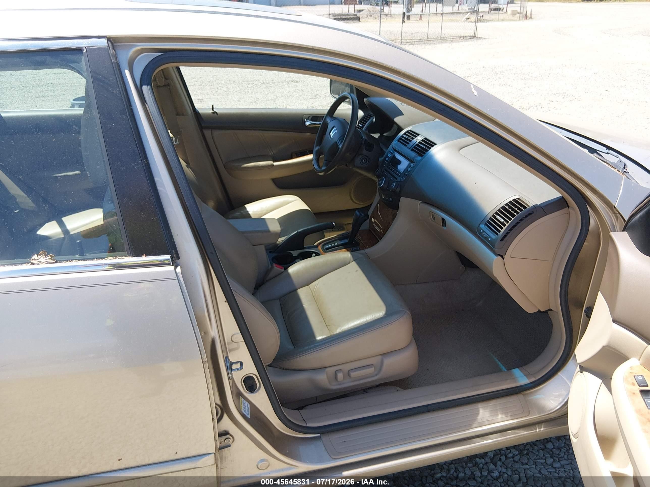 2005 Honda Accord 3.0 Ex Tan vin: 1HGCM66535A075205