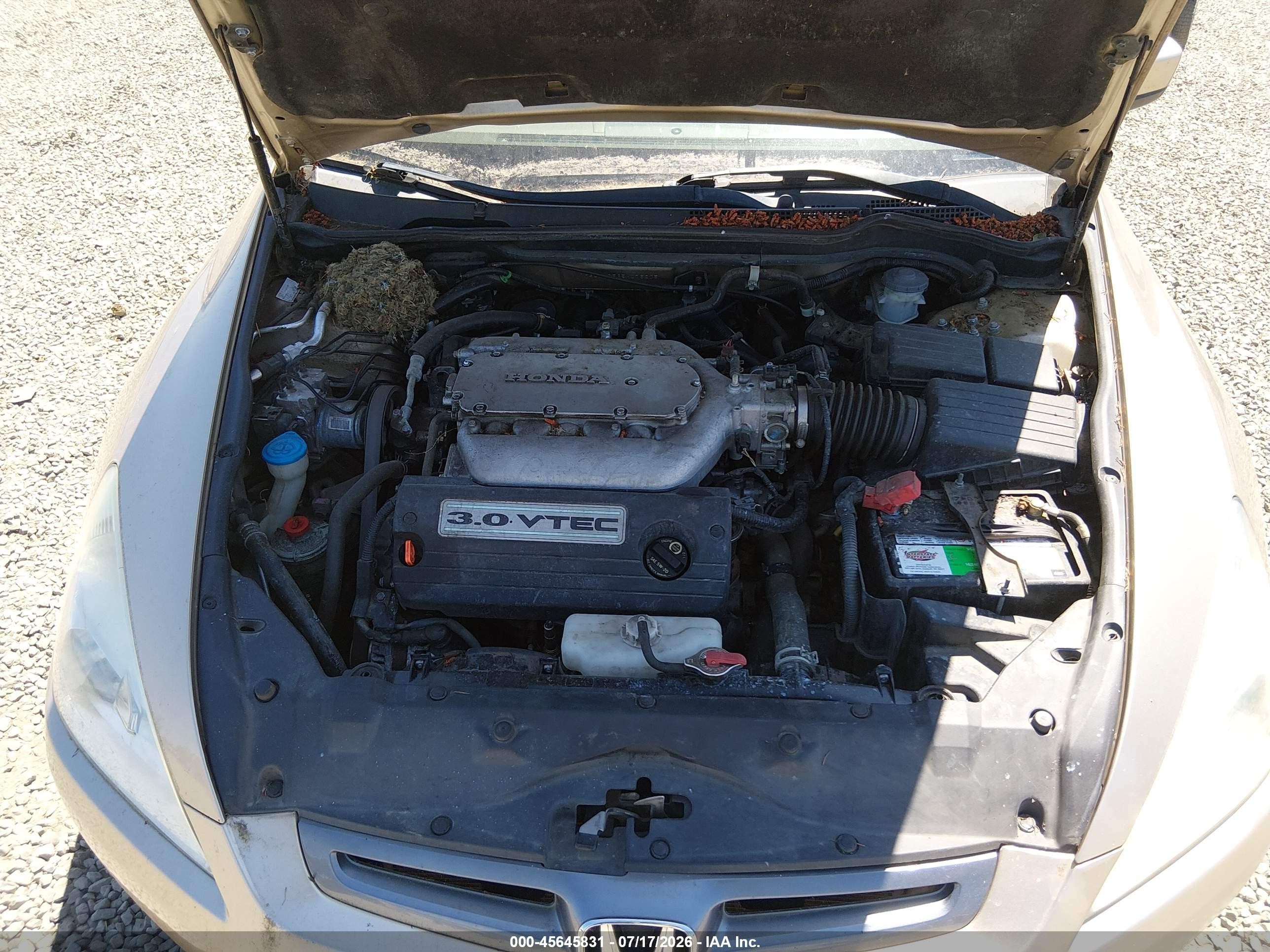 2005 Honda Accord 3.0 Ex Tan vin: 1HGCM66535A075205