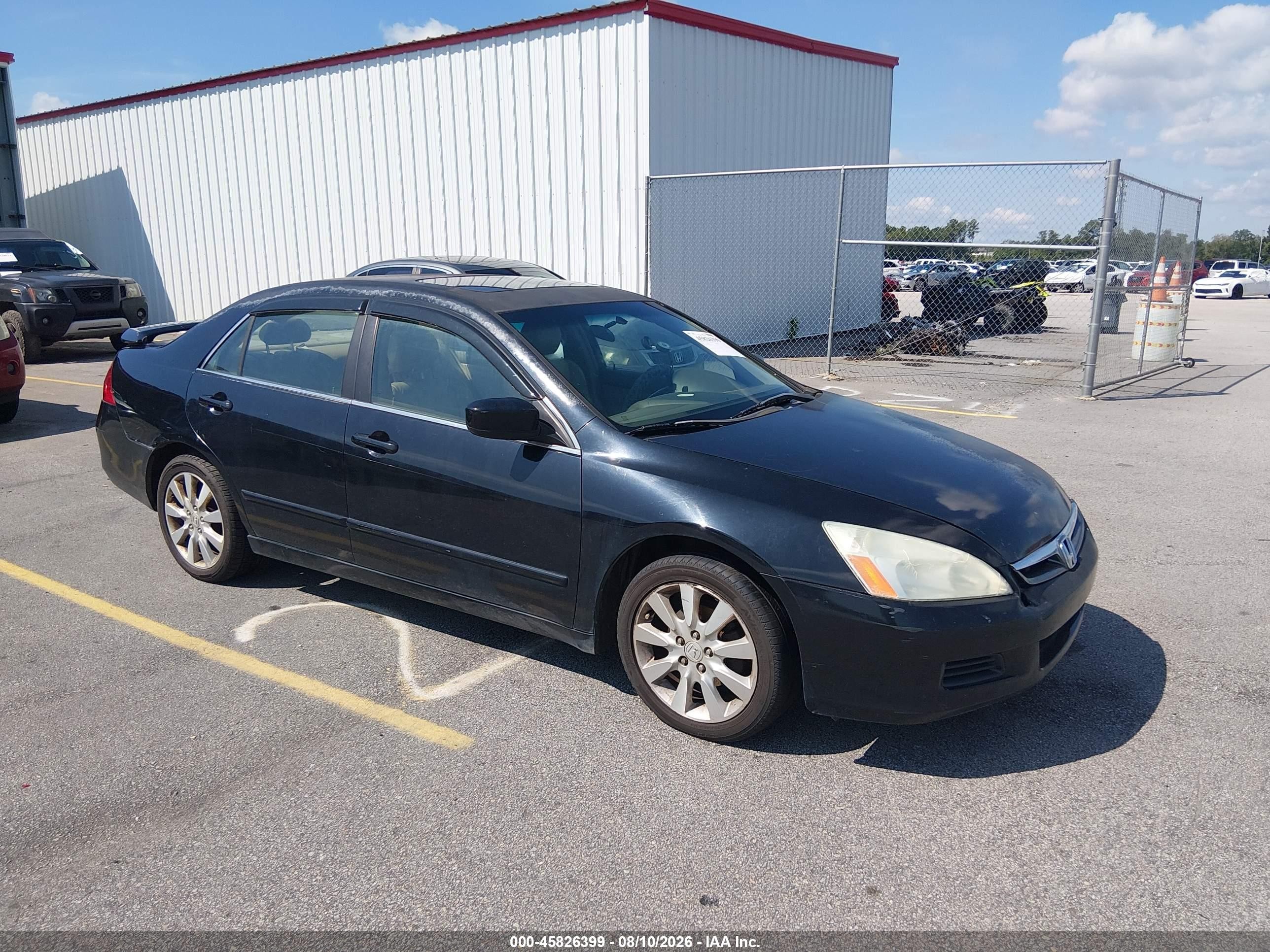 2006 Honda Accord 3.0 Ex Black vin: 1HGCM66536A001865