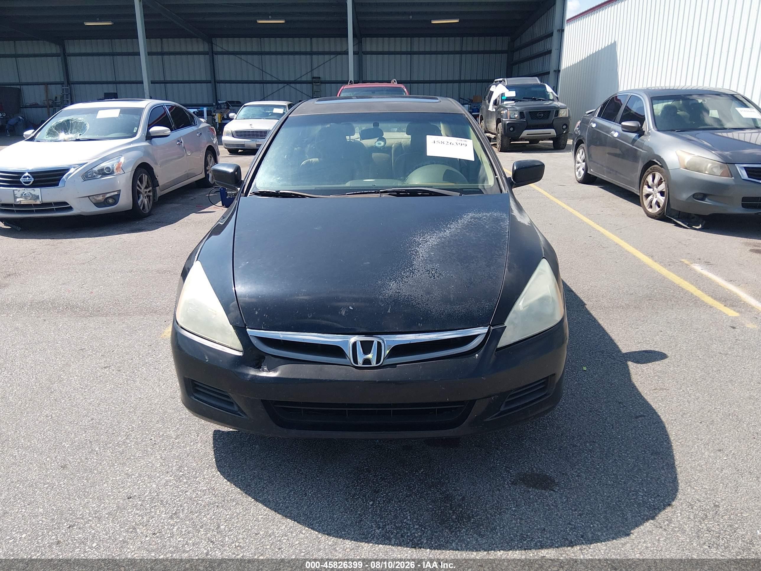 2006 Honda Accord 3.0 Ex Черный vin: 1HGCM66536A001865