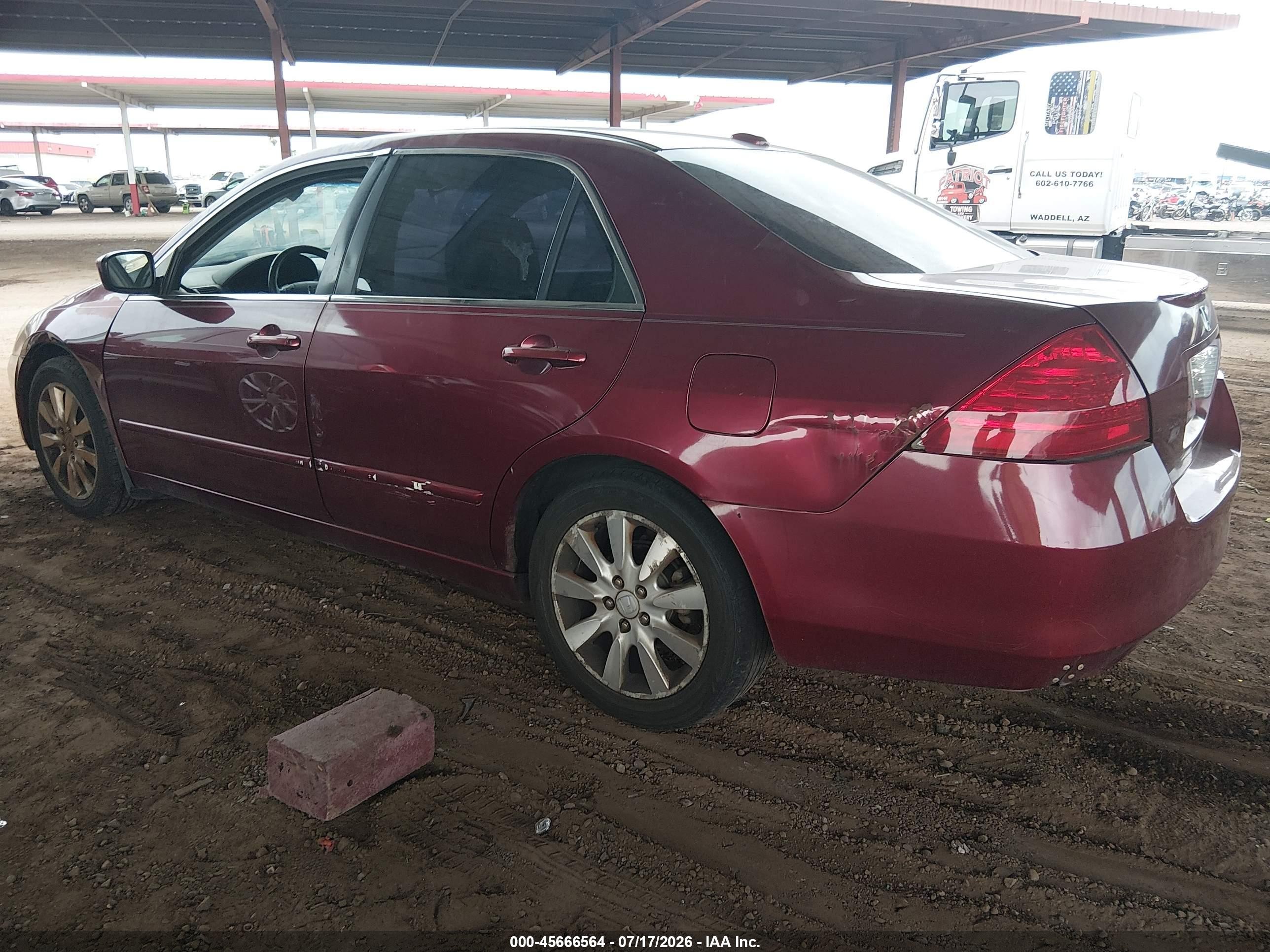 2006 Honda Accord 3.0 Ex Бордовый vin: 1HGCM66536A002286