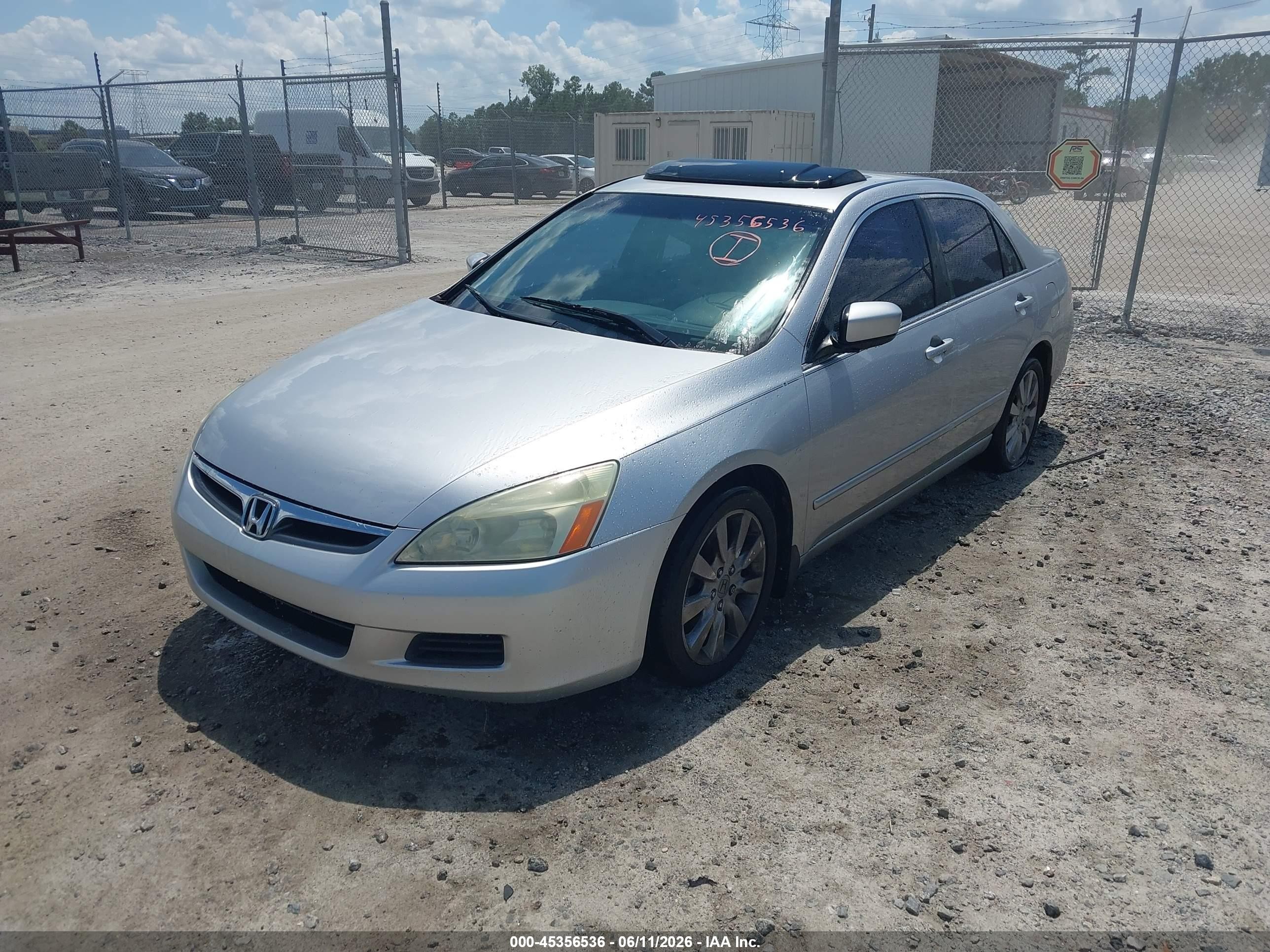 2006 Honda Accord 3.0 Ex Серебряный vin: 1HGCM66536A021727