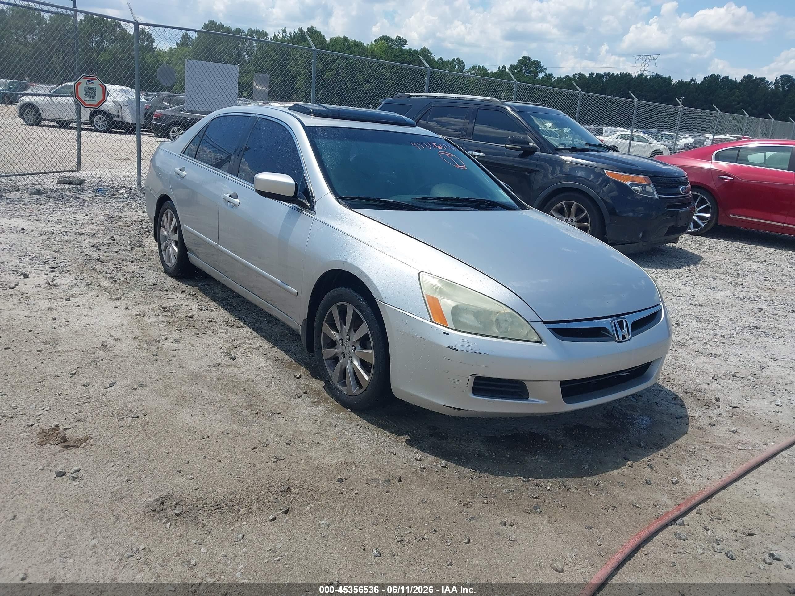 2006 Honda Accord 3.0 Ex Серебряный vin: 1HGCM66536A021727