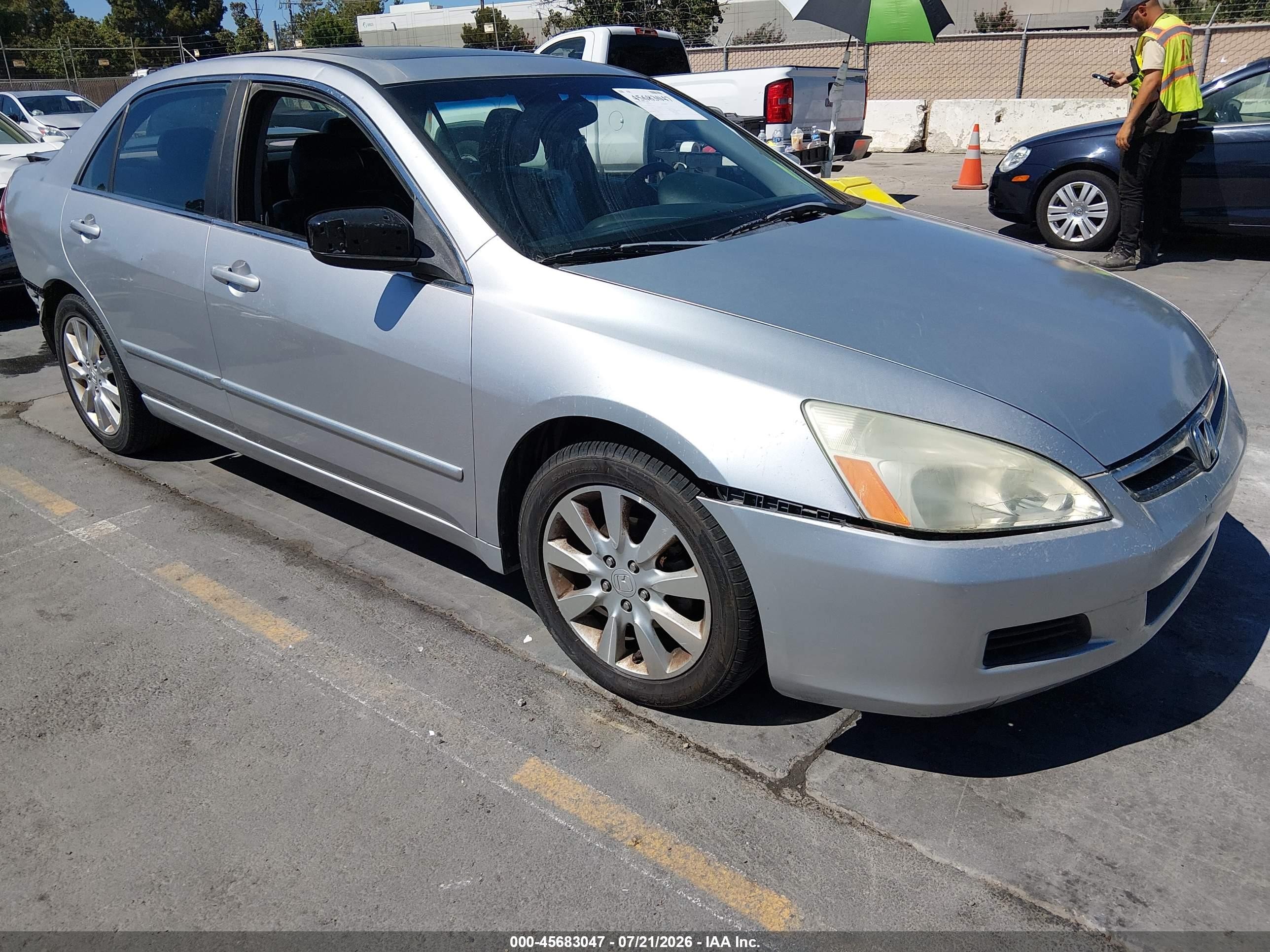 2006 Honda Accord 3.0 Ex Silver vin: 1HGCM66536A026670