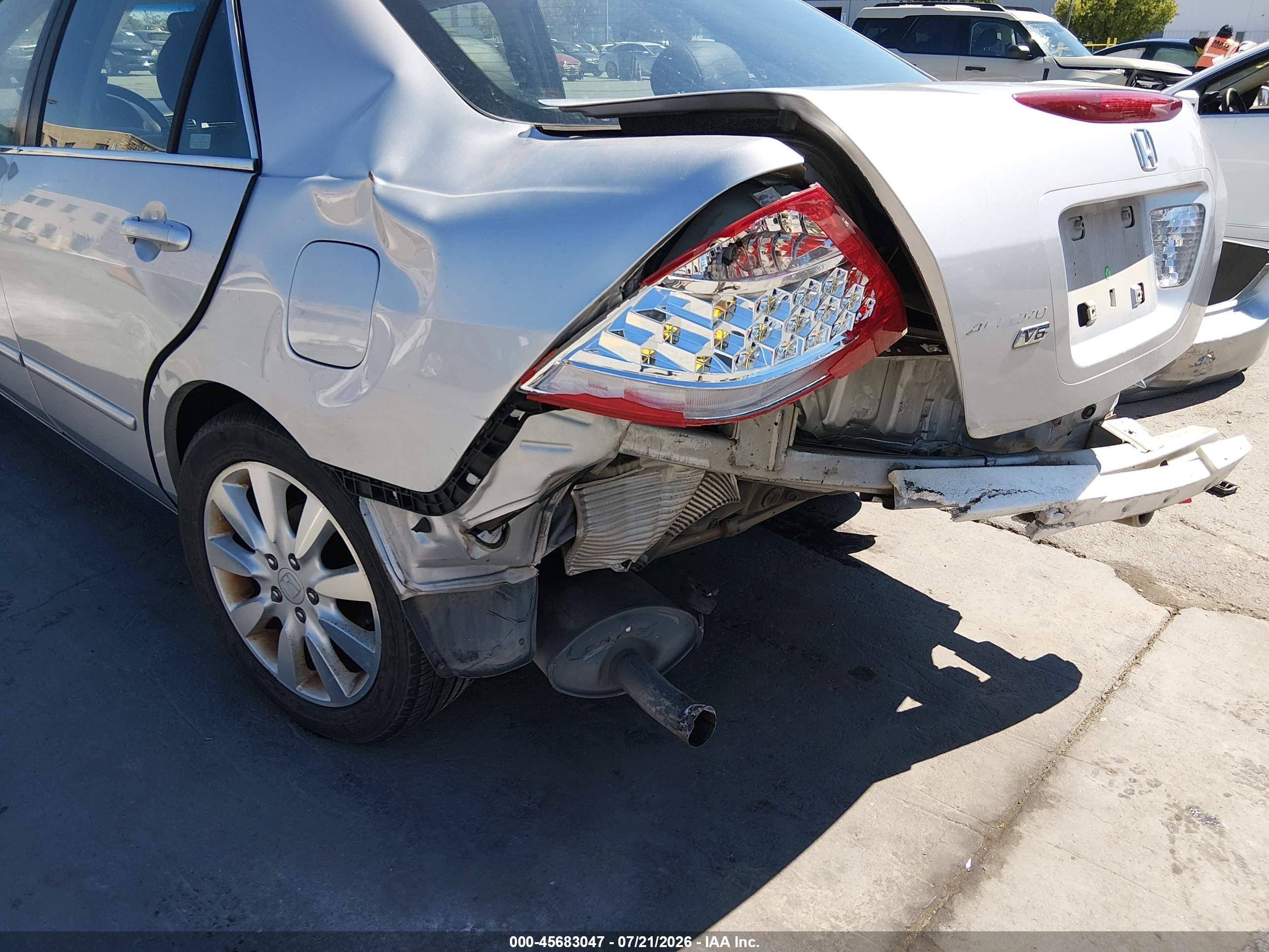 2006 Honda Accord 3.0 Ex Silver vin: 1HGCM66536A026670