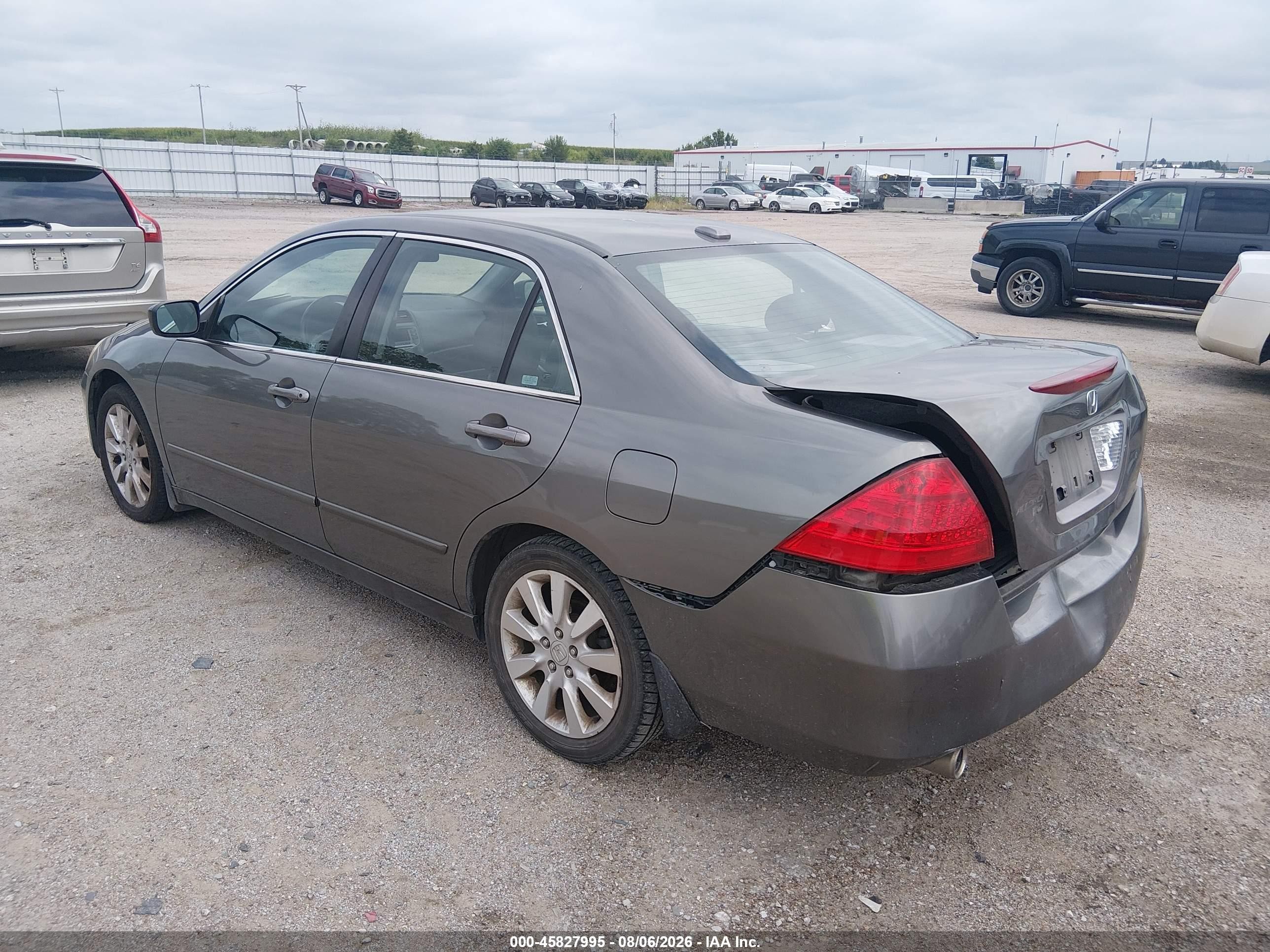 2006 Honda Accord 3.0 Ex Серый vin: 1HGCM66536A030296