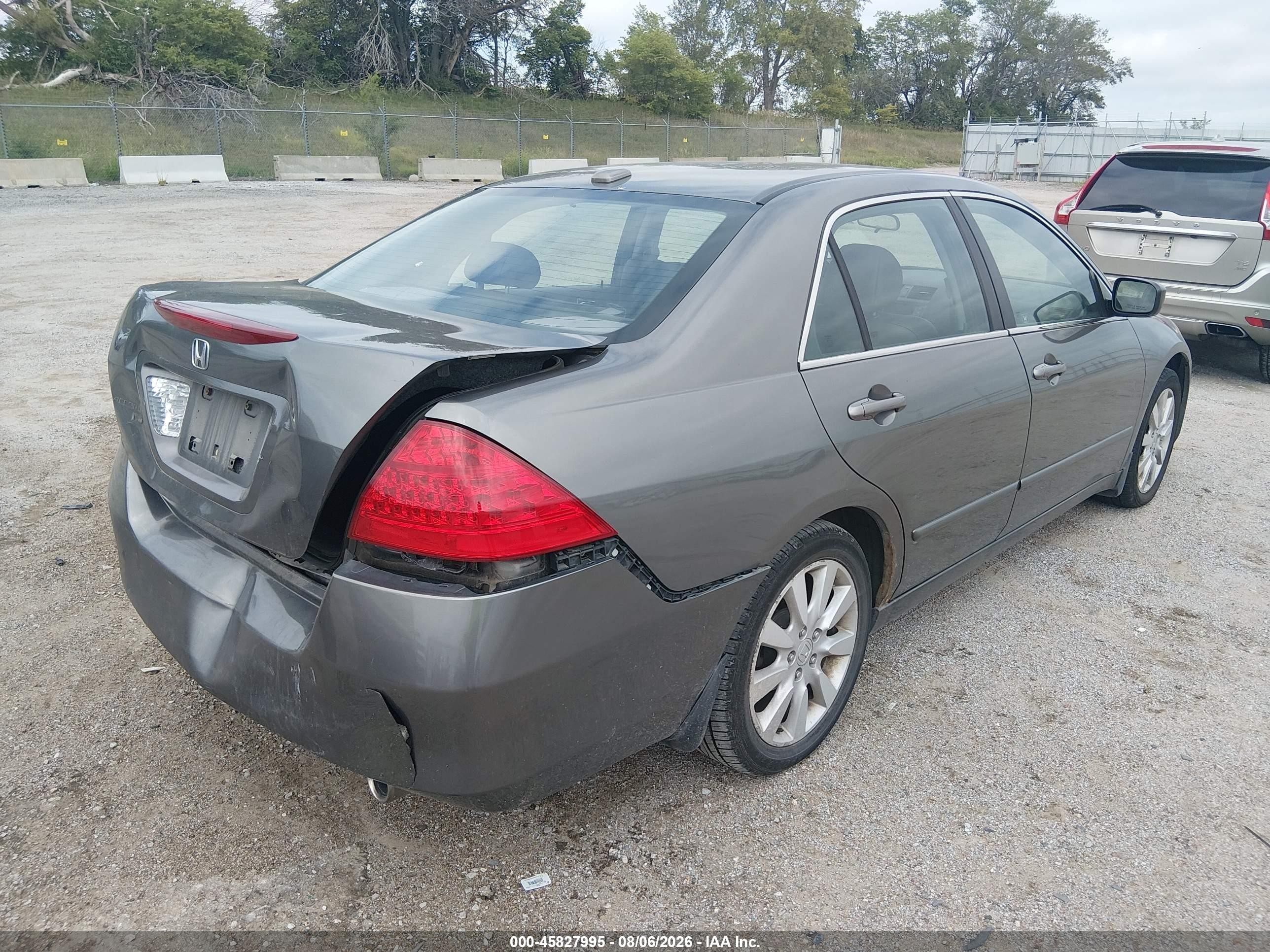 2006 Honda Accord 3.0 Ex Серый vin: 1HGCM66536A030296