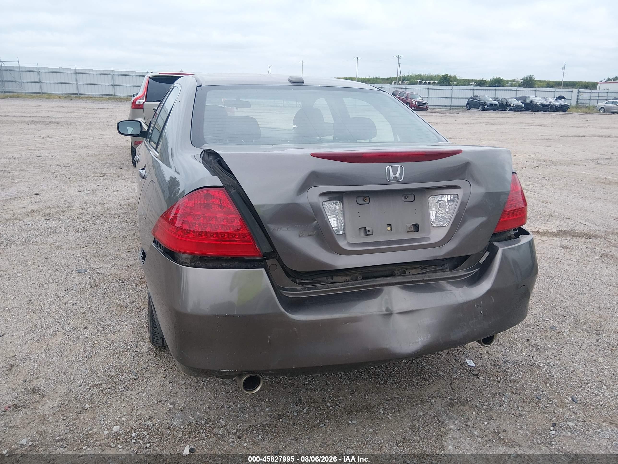 2006 Honda Accord 3.0 Ex Серый vin: 1HGCM66536A030296