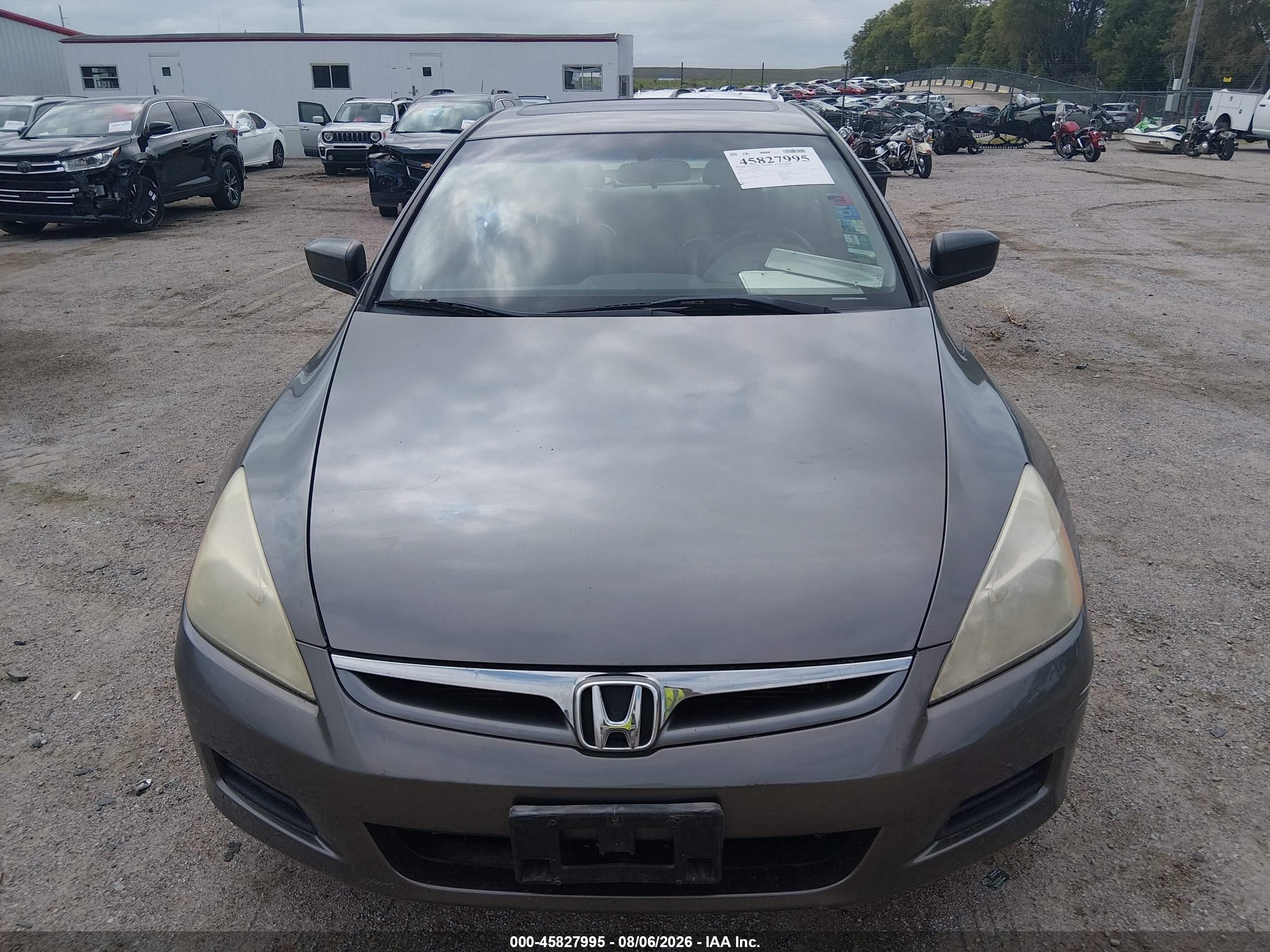 2006 Honda Accord 3.0 Ex Серый vin: 1HGCM66536A030296
