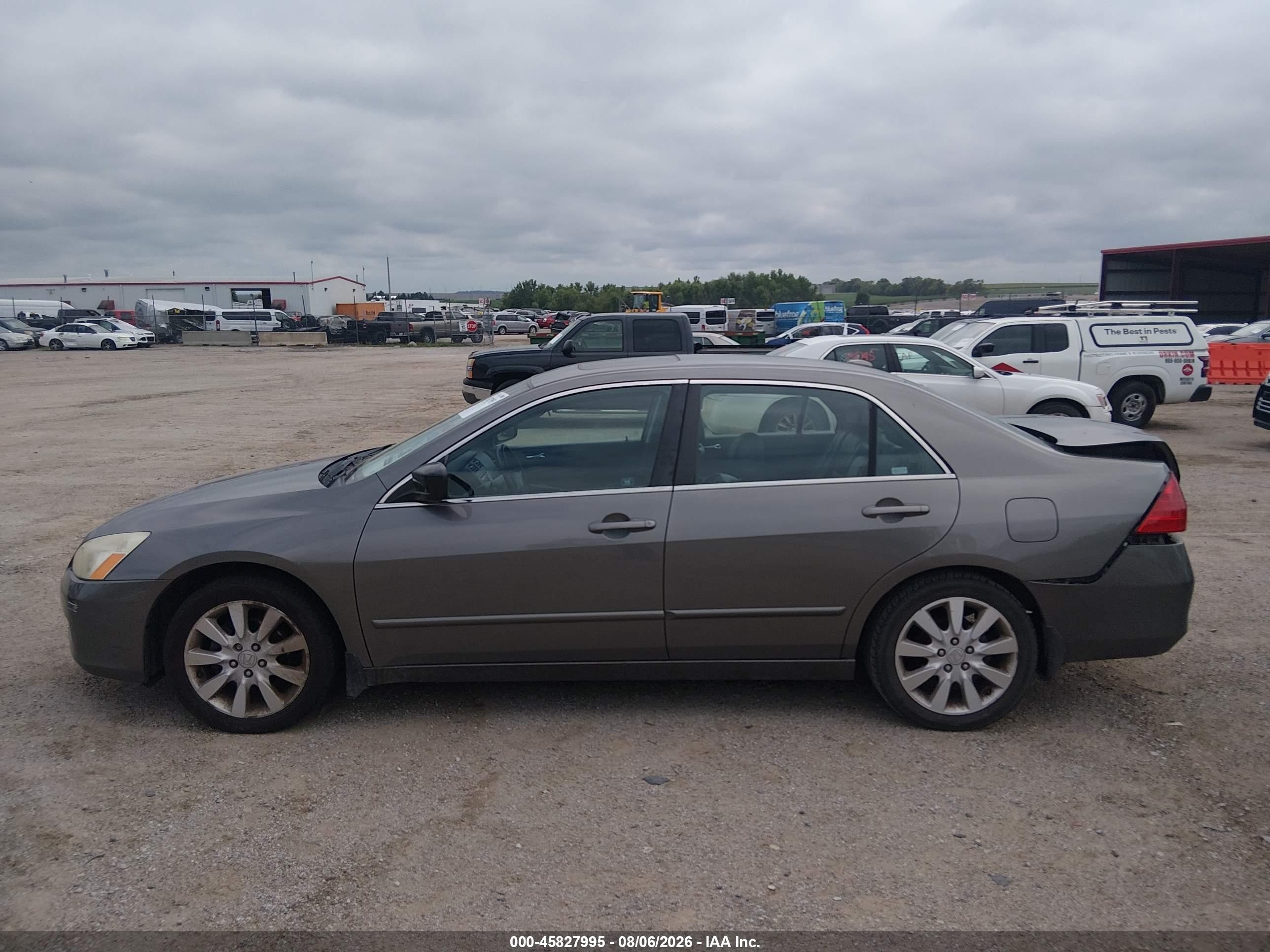 2006 Honda Accord 3.0 Ex Серый vin: 1HGCM66536A030296