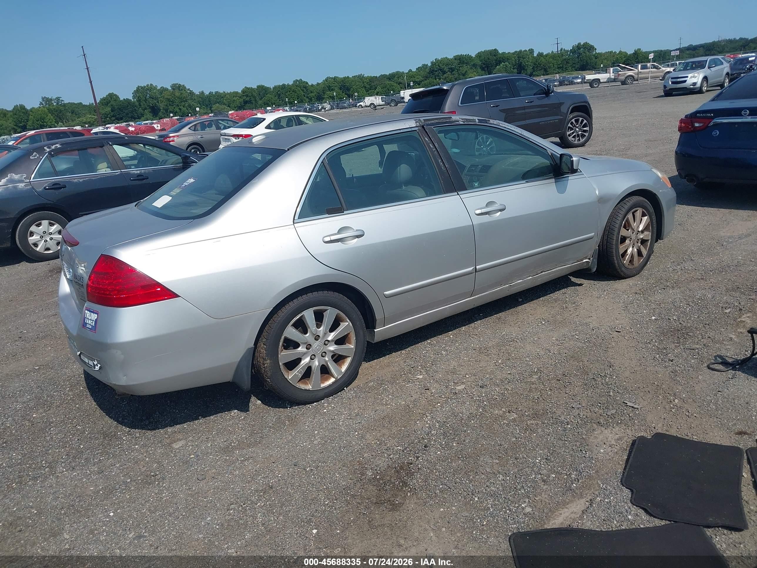2006 Honda Accord 3.0 Ex Red vin: 1HGCM66536A047910