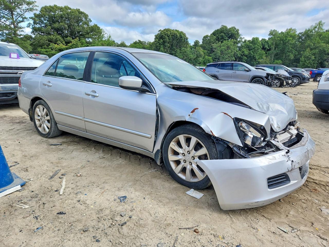 2006 Honda Accord Ex Silver vin: 1HGCM66536A068188