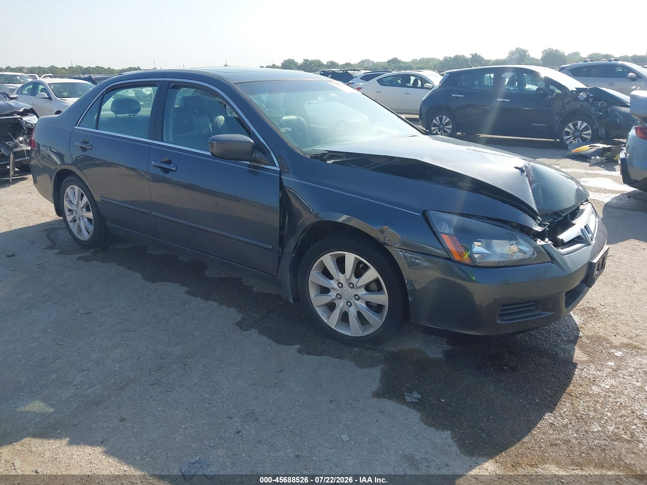 2006 Honda Accord 3.0 Ex Light Blue vin: 1HGCM66536A072905