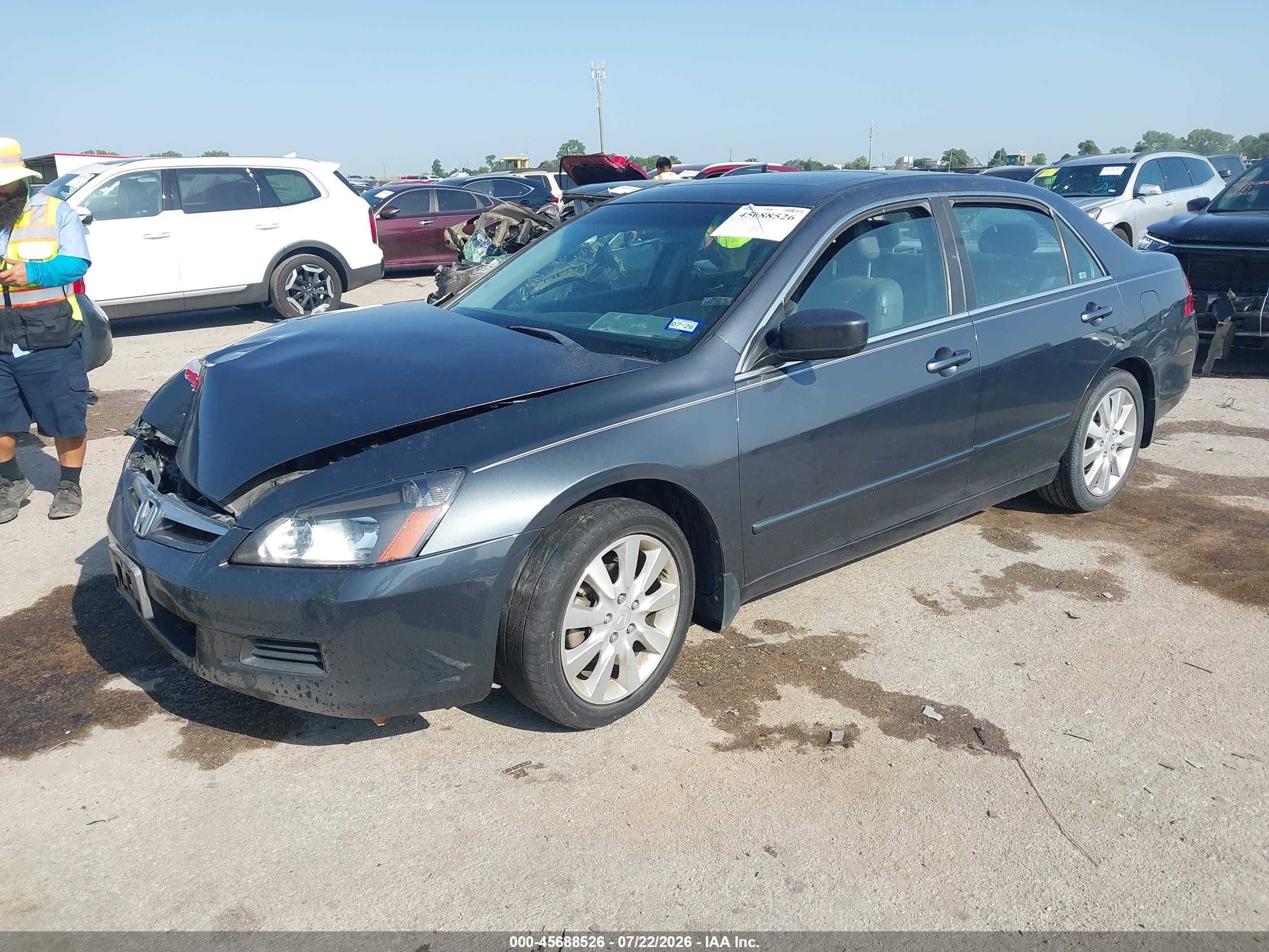 2006 Honda Accord 3.0 Ex Light Blue vin: 1HGCM66536A072905