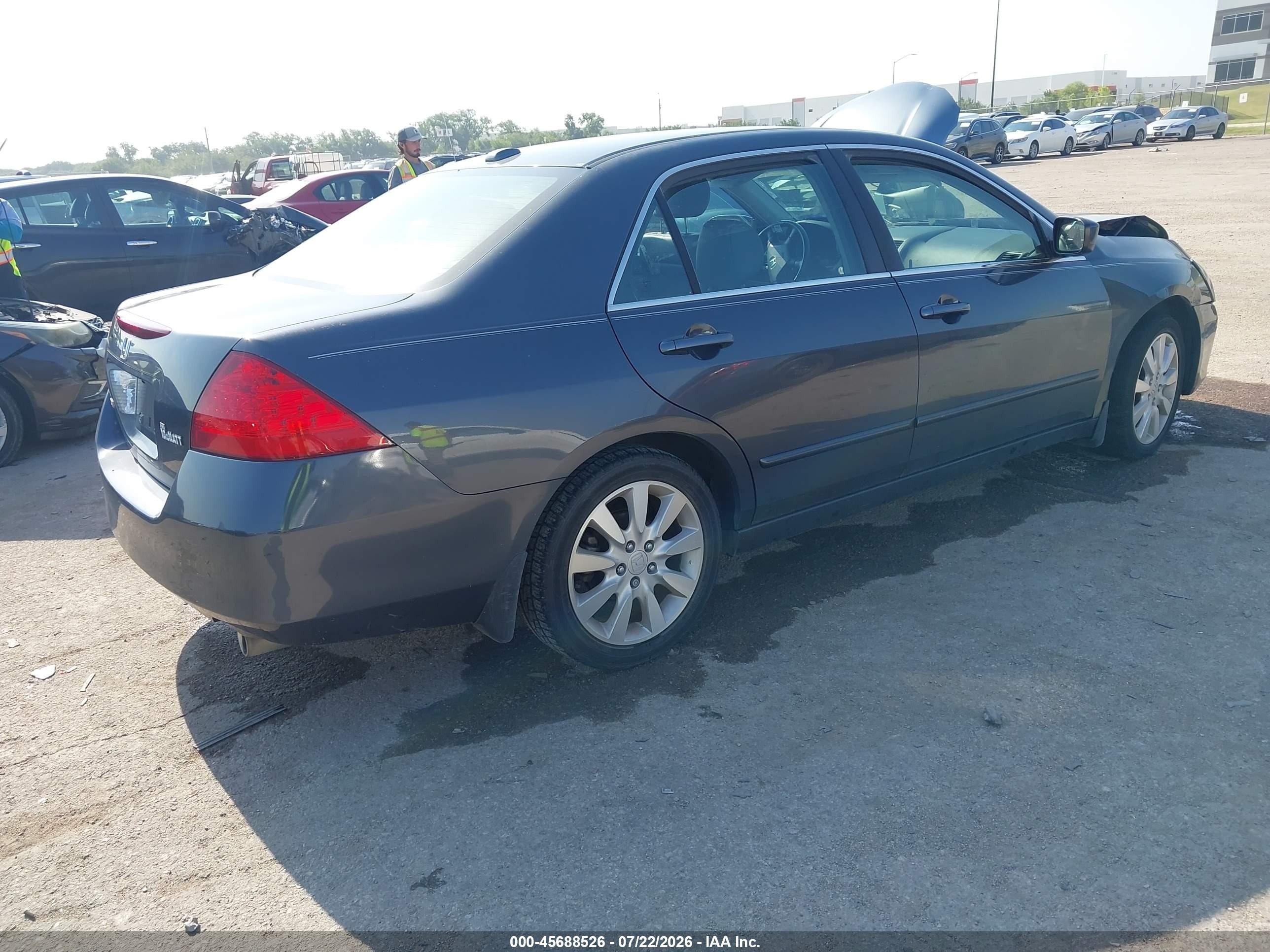 2006 Honda Accord 3.0 Ex Light Blue vin: 1HGCM66536A072905