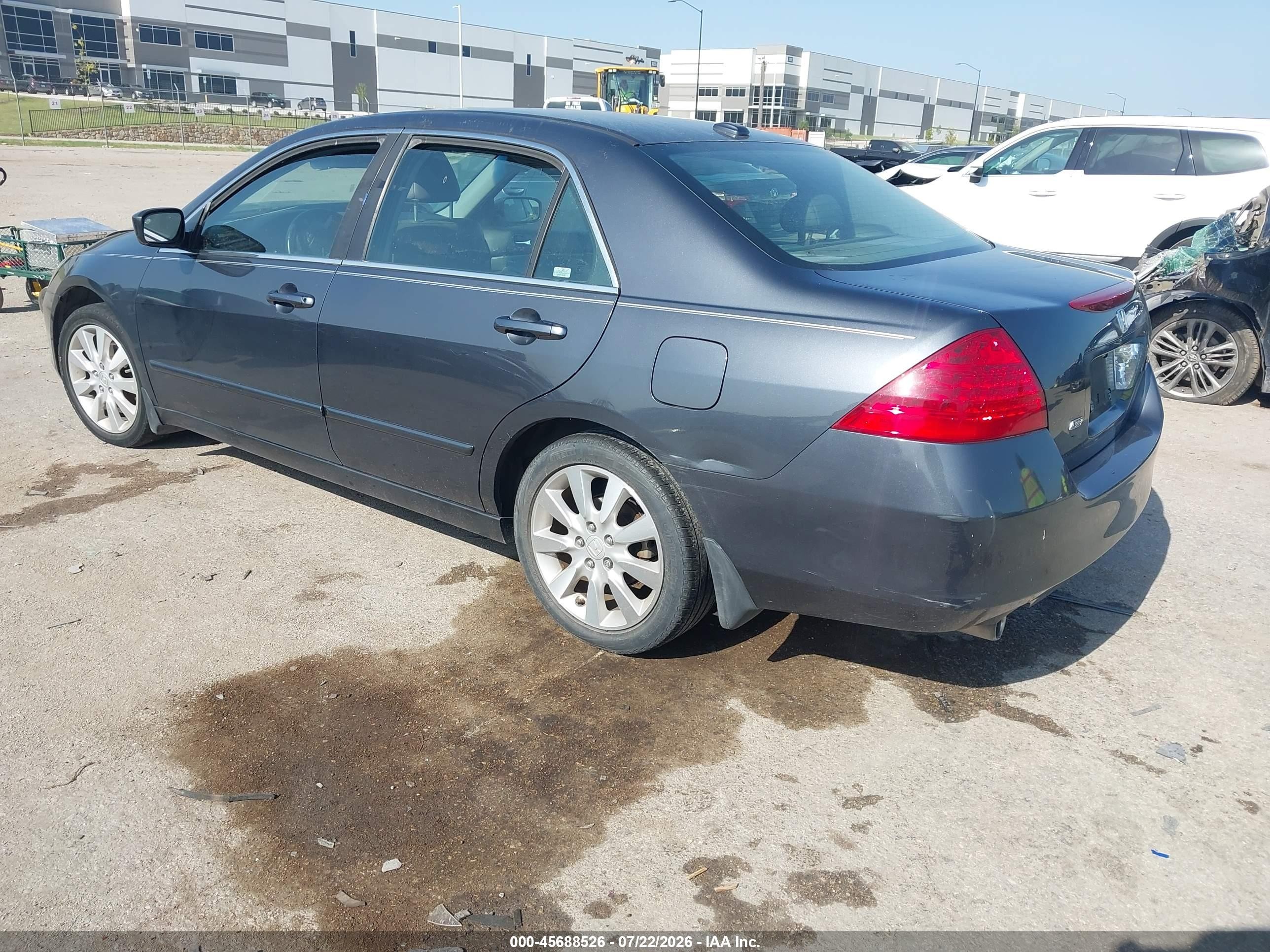 2006 Honda Accord 3.0 Ex Light Blue vin: 1HGCM66536A072905