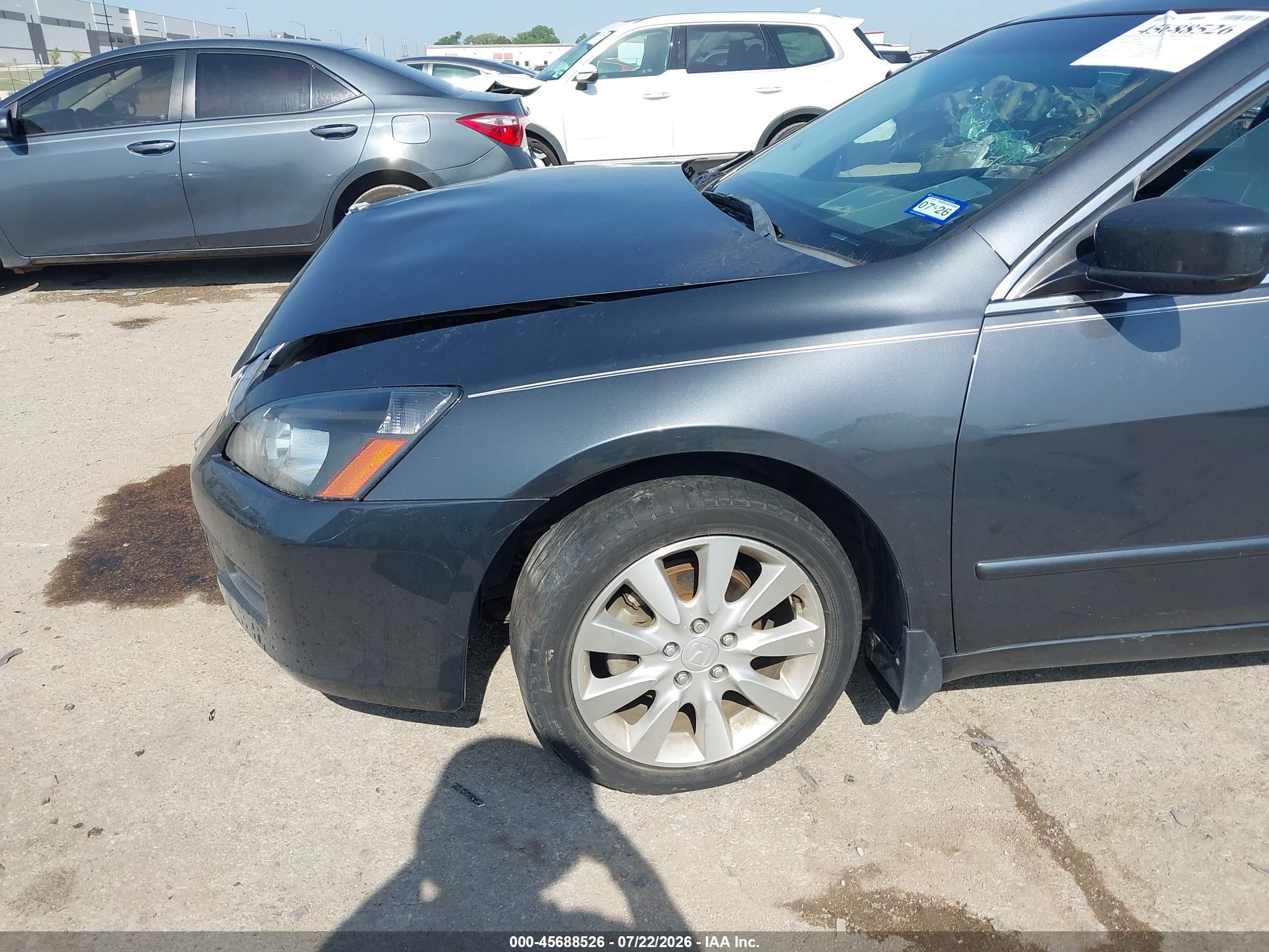 2006 Honda Accord 3.0 Ex Light Blue vin: 1HGCM66536A072905