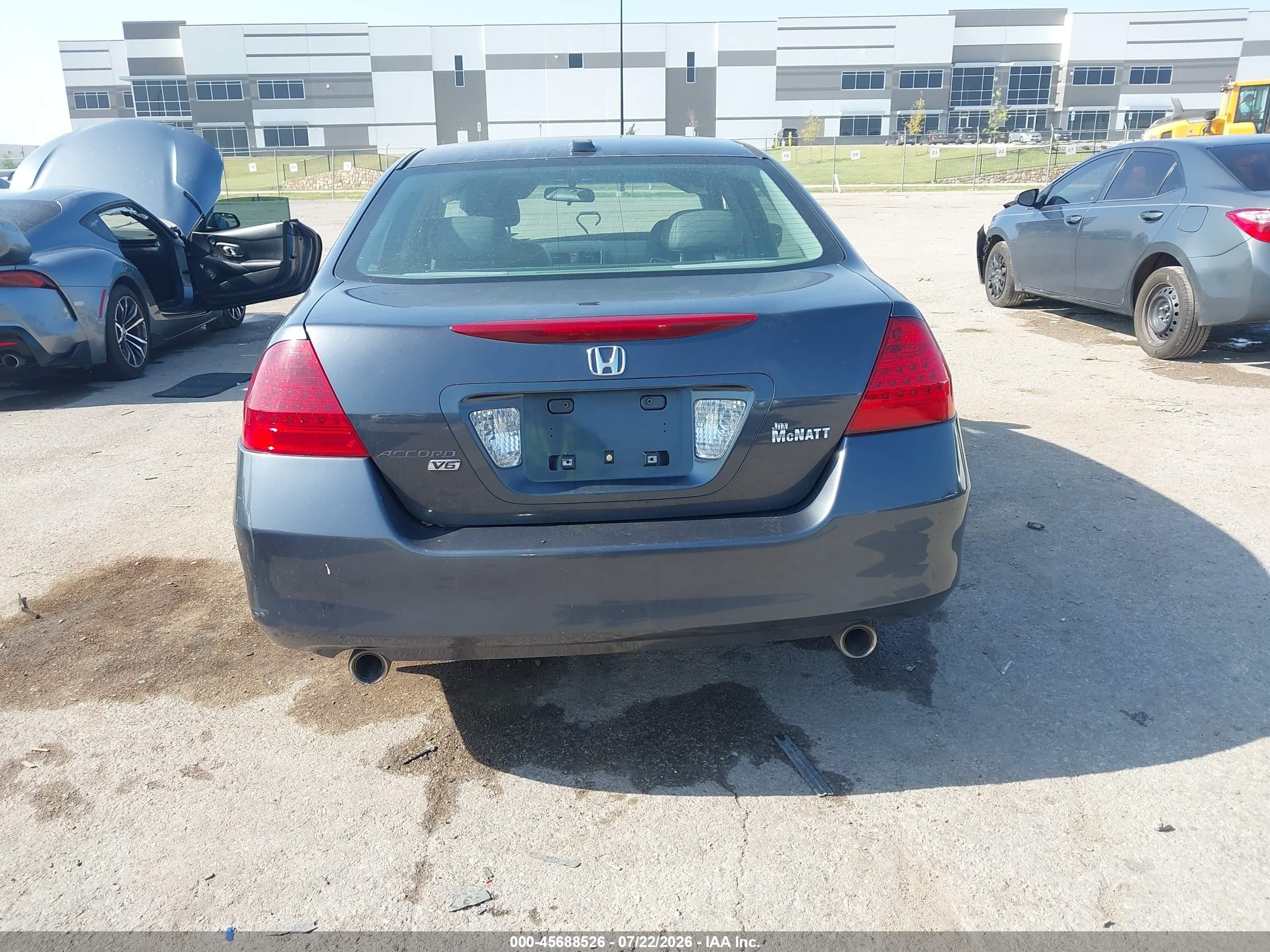 2006 Honda Accord 3.0 Ex Light Blue vin: 1HGCM66536A072905