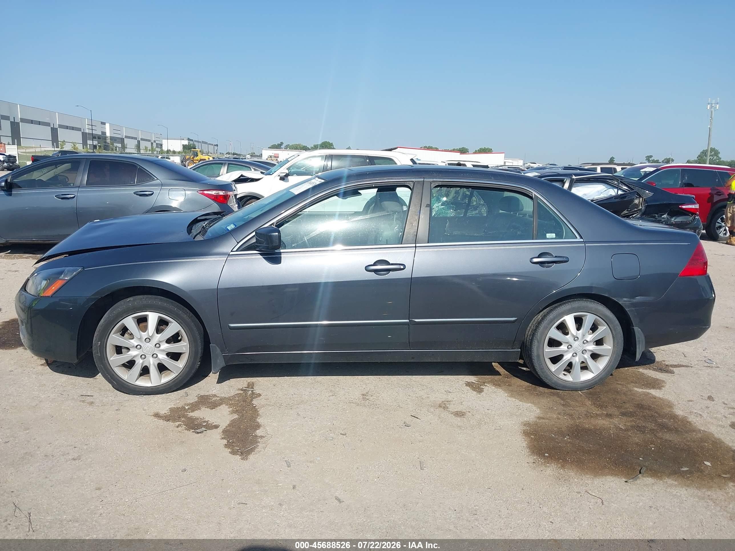 2006 Honda Accord 3.0 Ex Light Blue vin: 1HGCM66536A072905