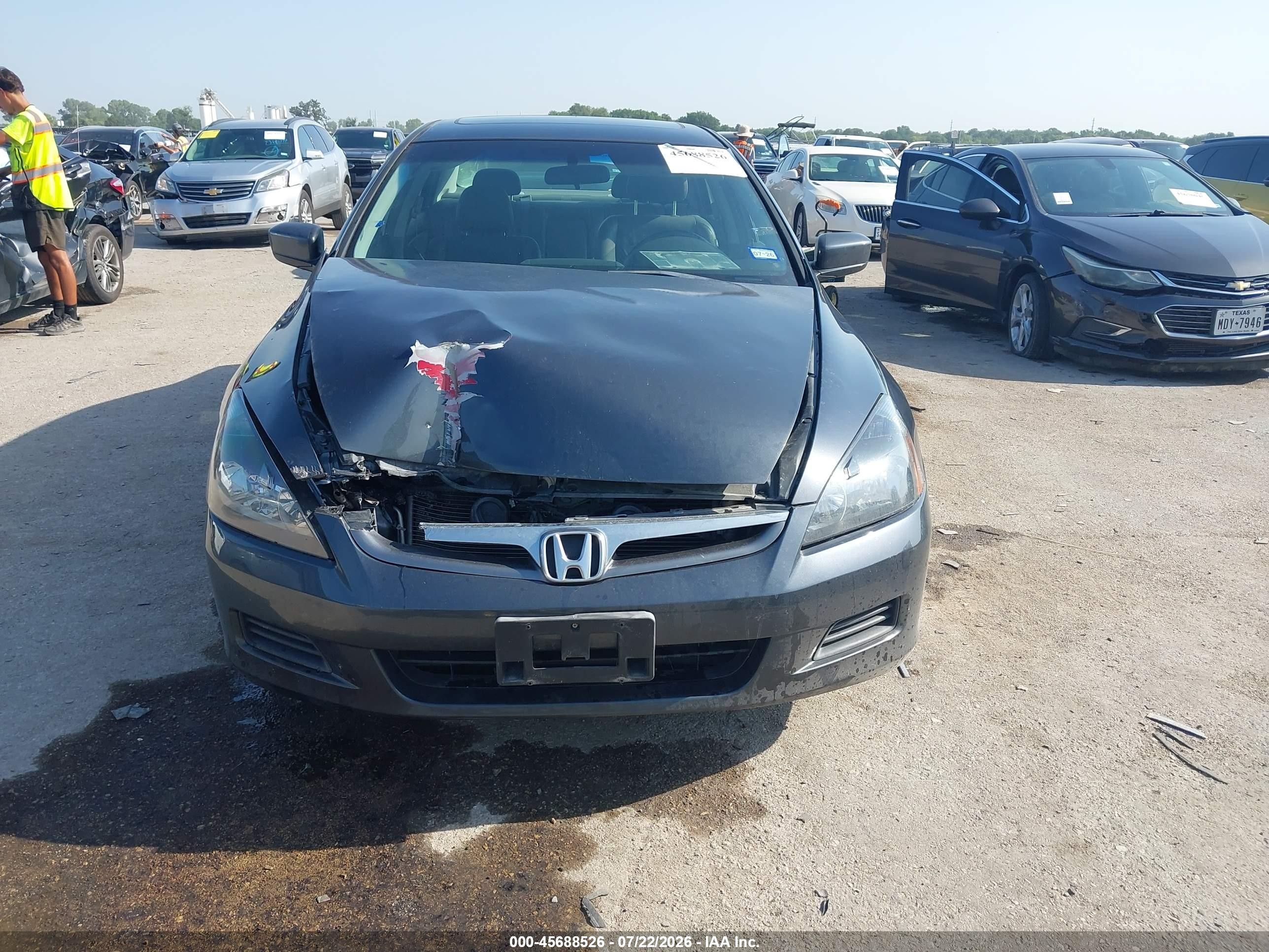 2006 Honda Accord 3.0 Ex Light Blue vin: 1HGCM66536A072905