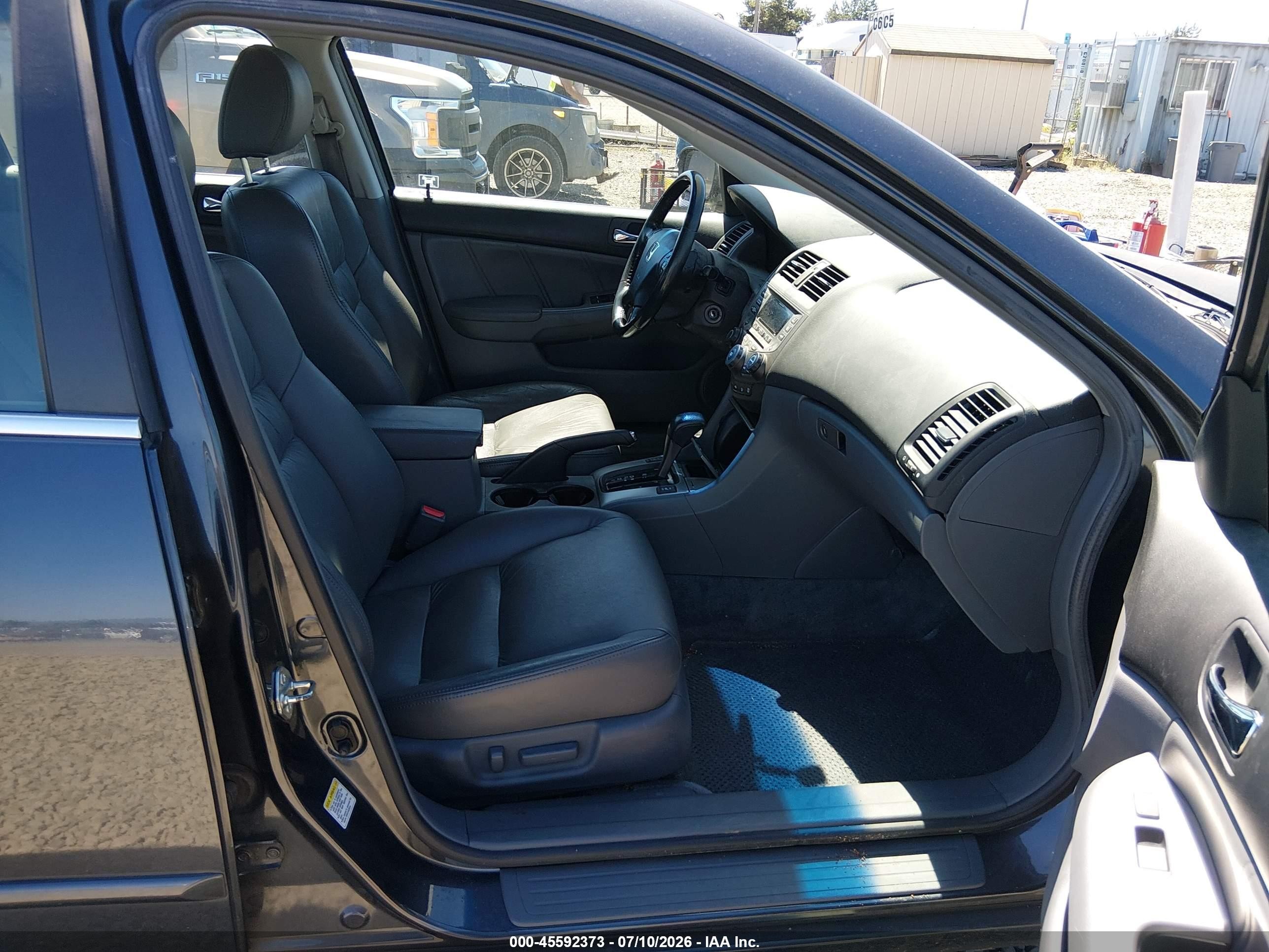 2007 Honda Accord 3.0 Ex Gray vin: 1HGCM66537A001334