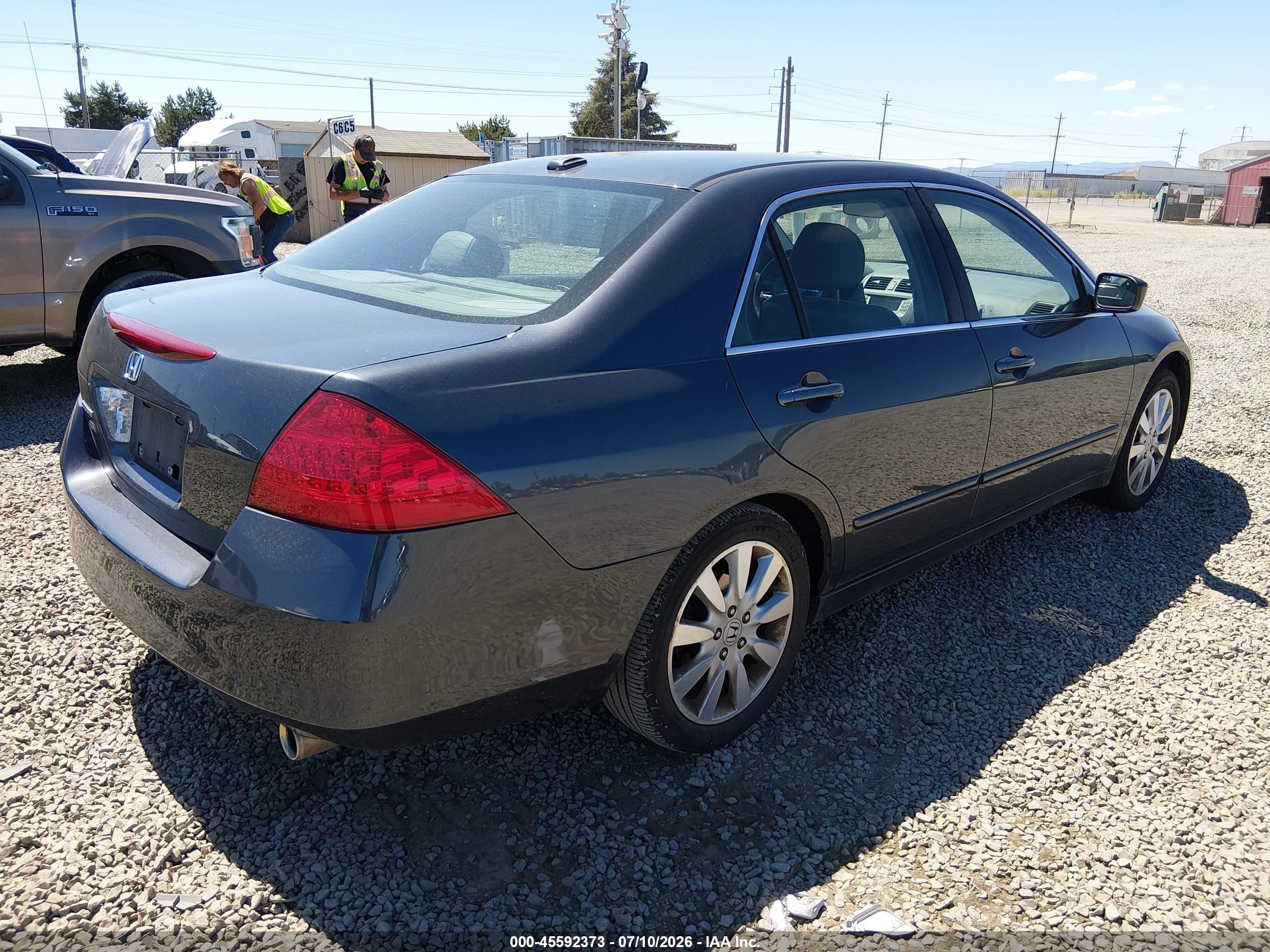 2007 Honda Accord 3.0 Ex Gray vin: 1HGCM66537A001334