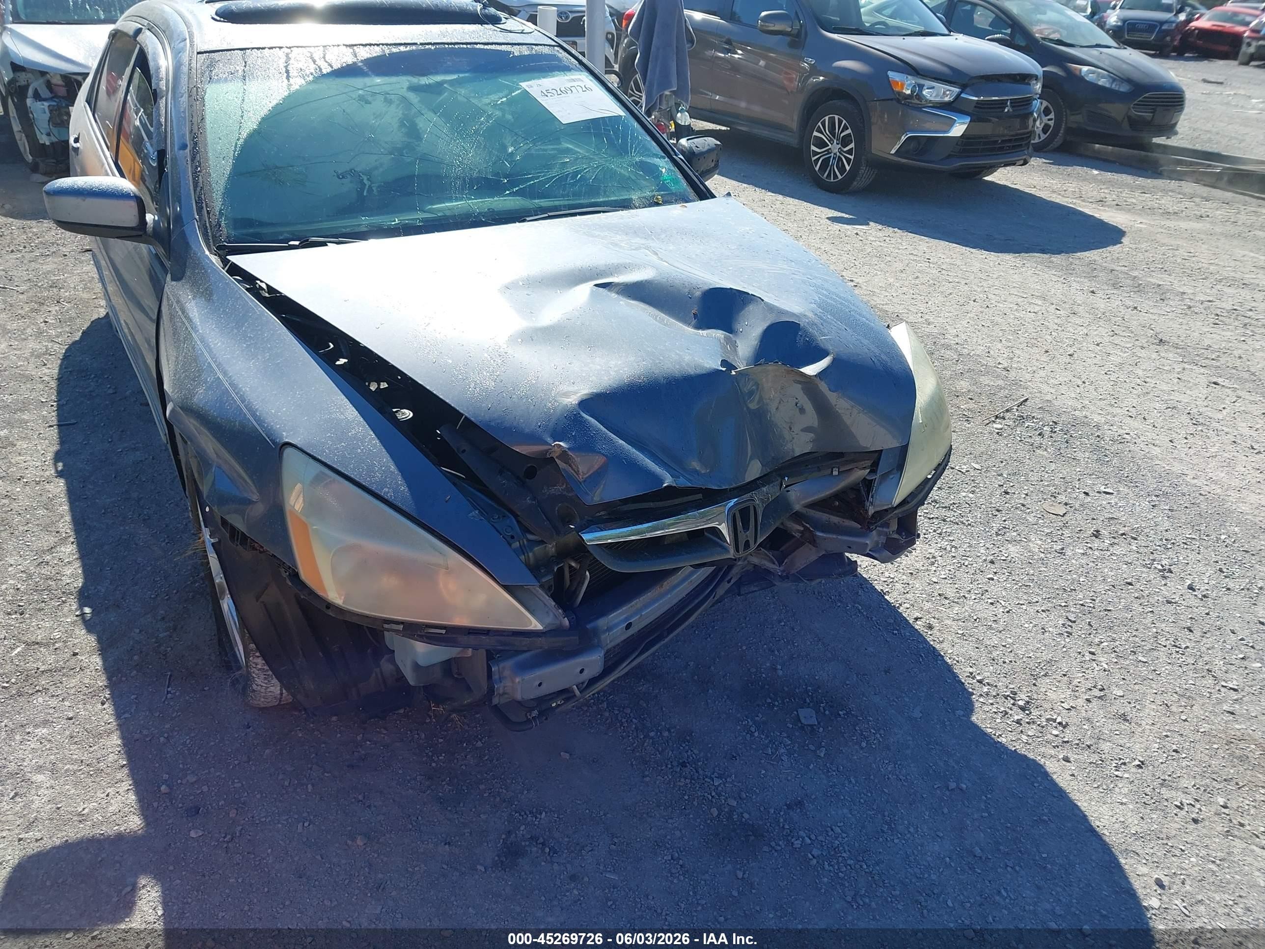 2007 Honda Accord 3.0 Ex Gray vin: 1HGCM66537A015489