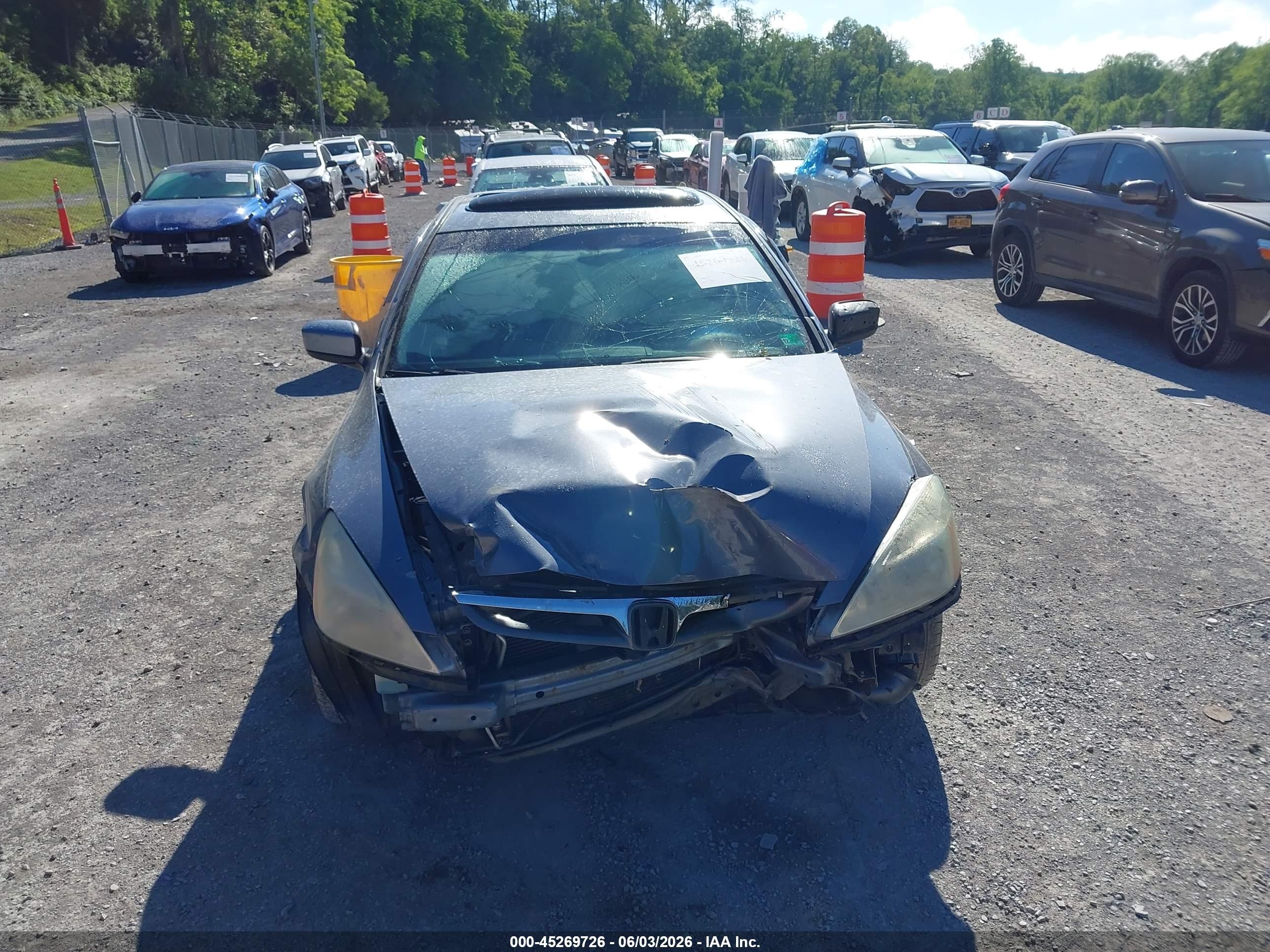 2007 Honda Accord 3.0 Ex Gray vin: 1HGCM66537A015489