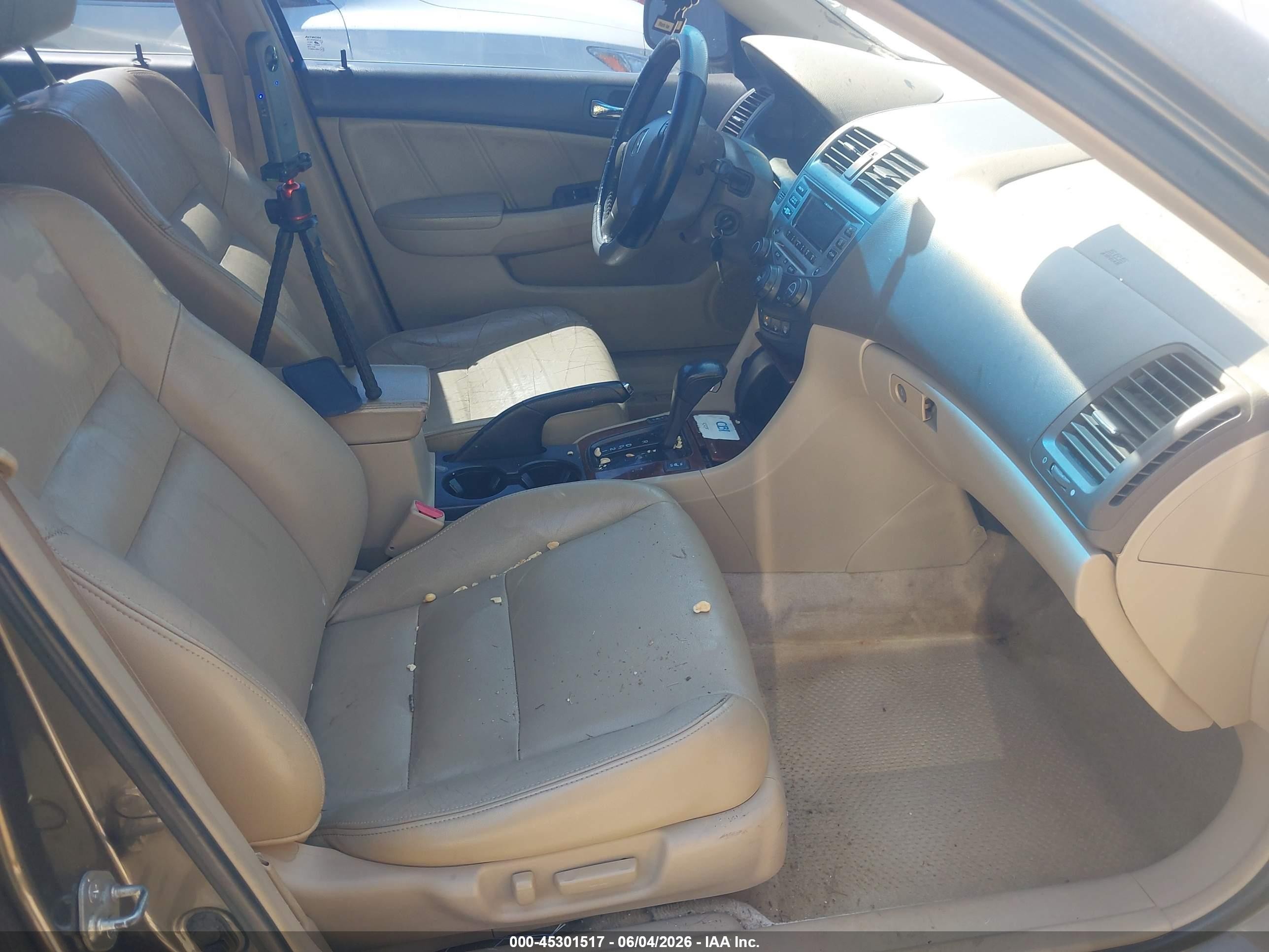 2007 Honda Accord 3.0 Ex Gray vin: 1HGCM66537A027108