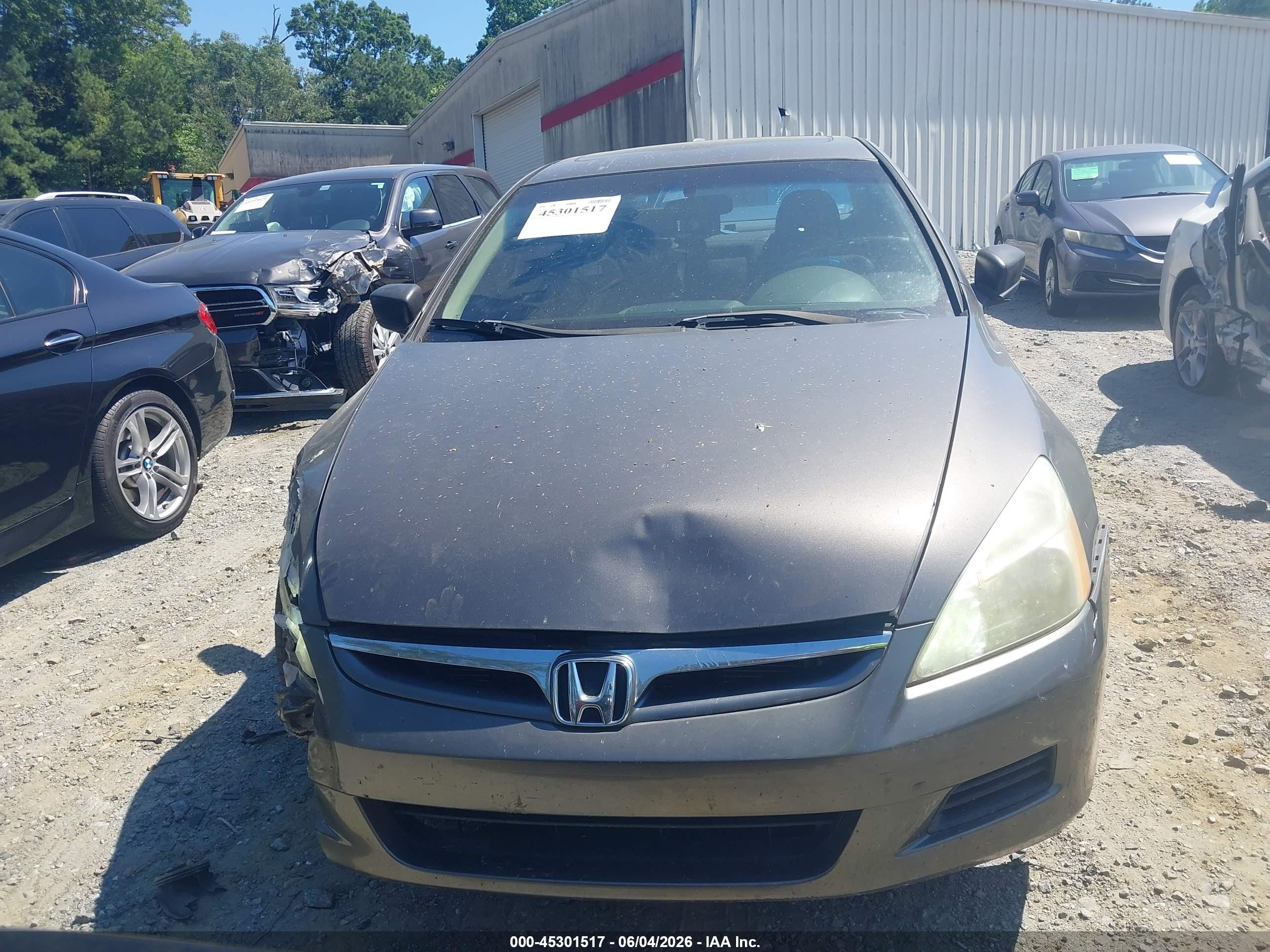2007 Honda Accord 3.0 Ex Gray vin: 1HGCM66537A027108