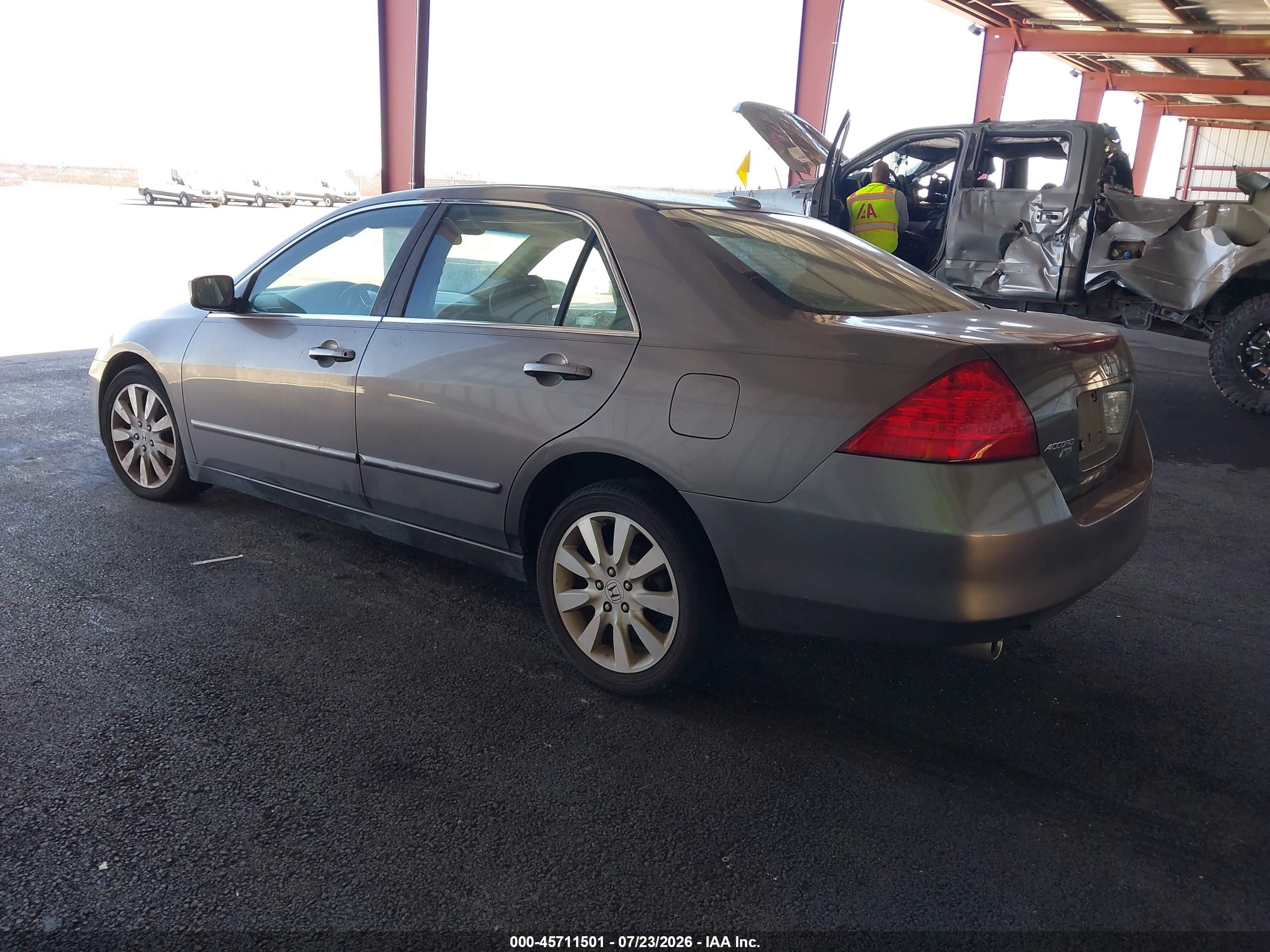 2007 Honda Accord 3.0 Ex Beige vin: 1HGCM66537A033118