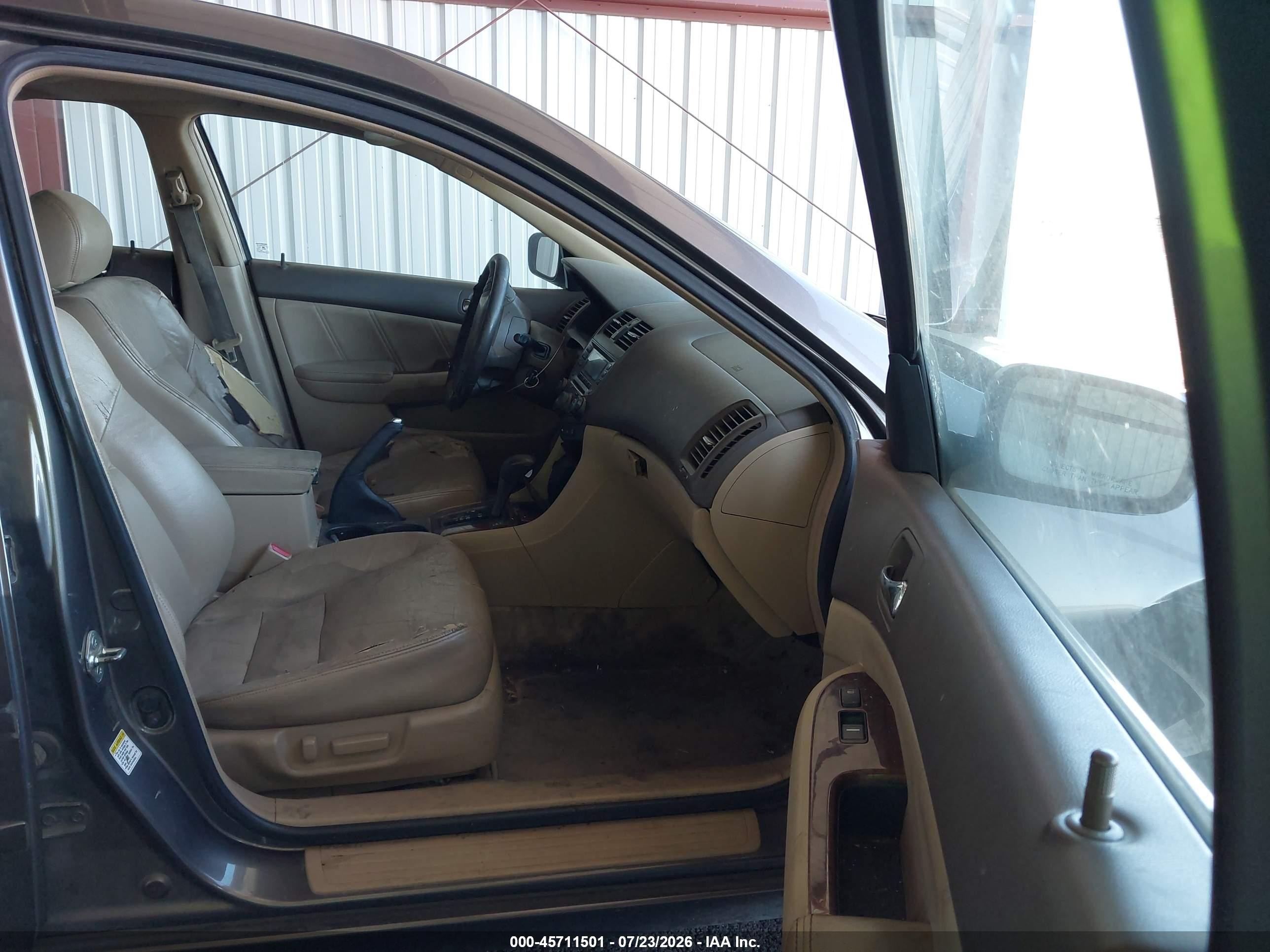 2007 Honda Accord 3.0 Ex Beige vin: 1HGCM66537A033118