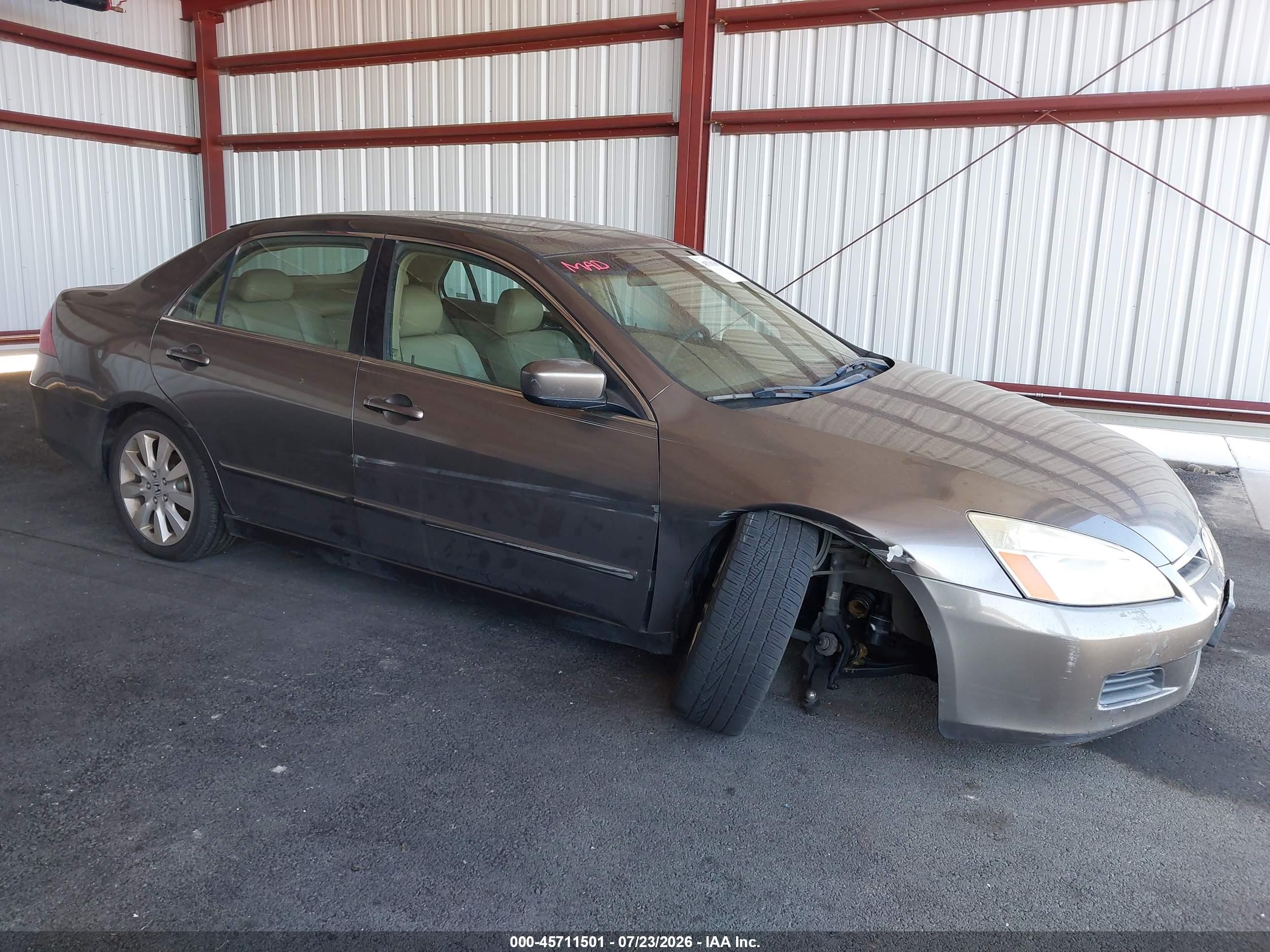 2007 Honda Accord 3.0 Ex Beige vin: 1HGCM66537A033118