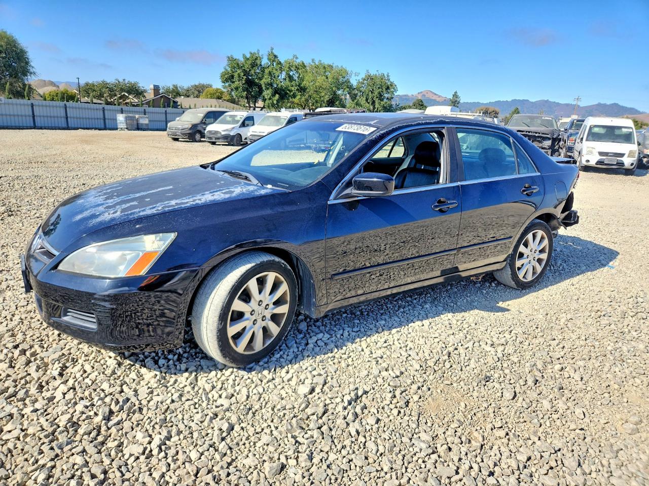 2007 Honda Accord Ex Black vin: 1HGCM66537A037234