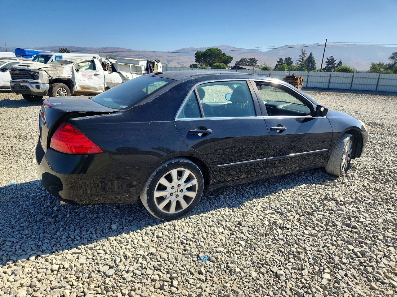 2007 Honda Accord Ex Black vin: 1HGCM66537A037234