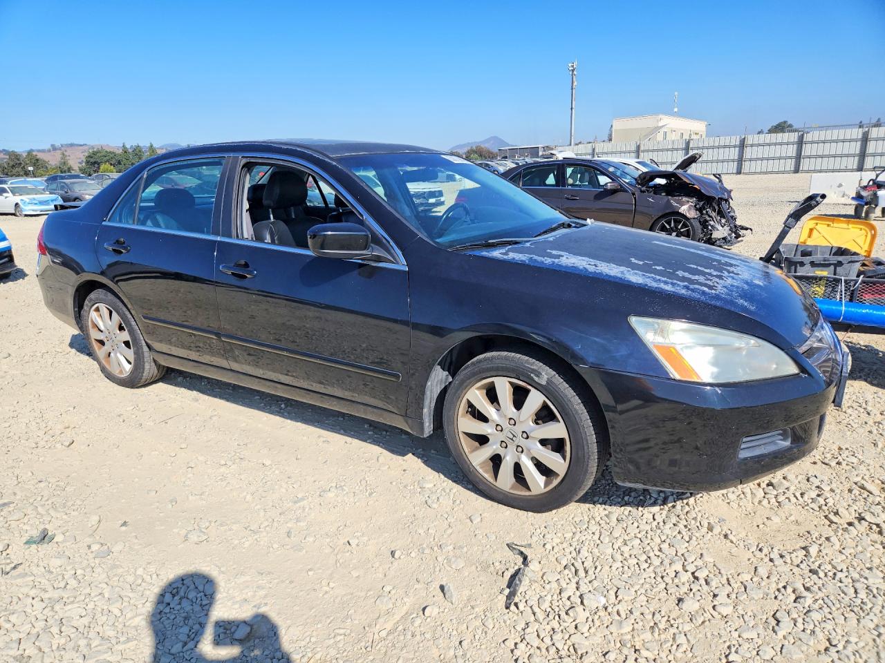 2007 Honda Accord Ex Black vin: 1HGCM66537A037234