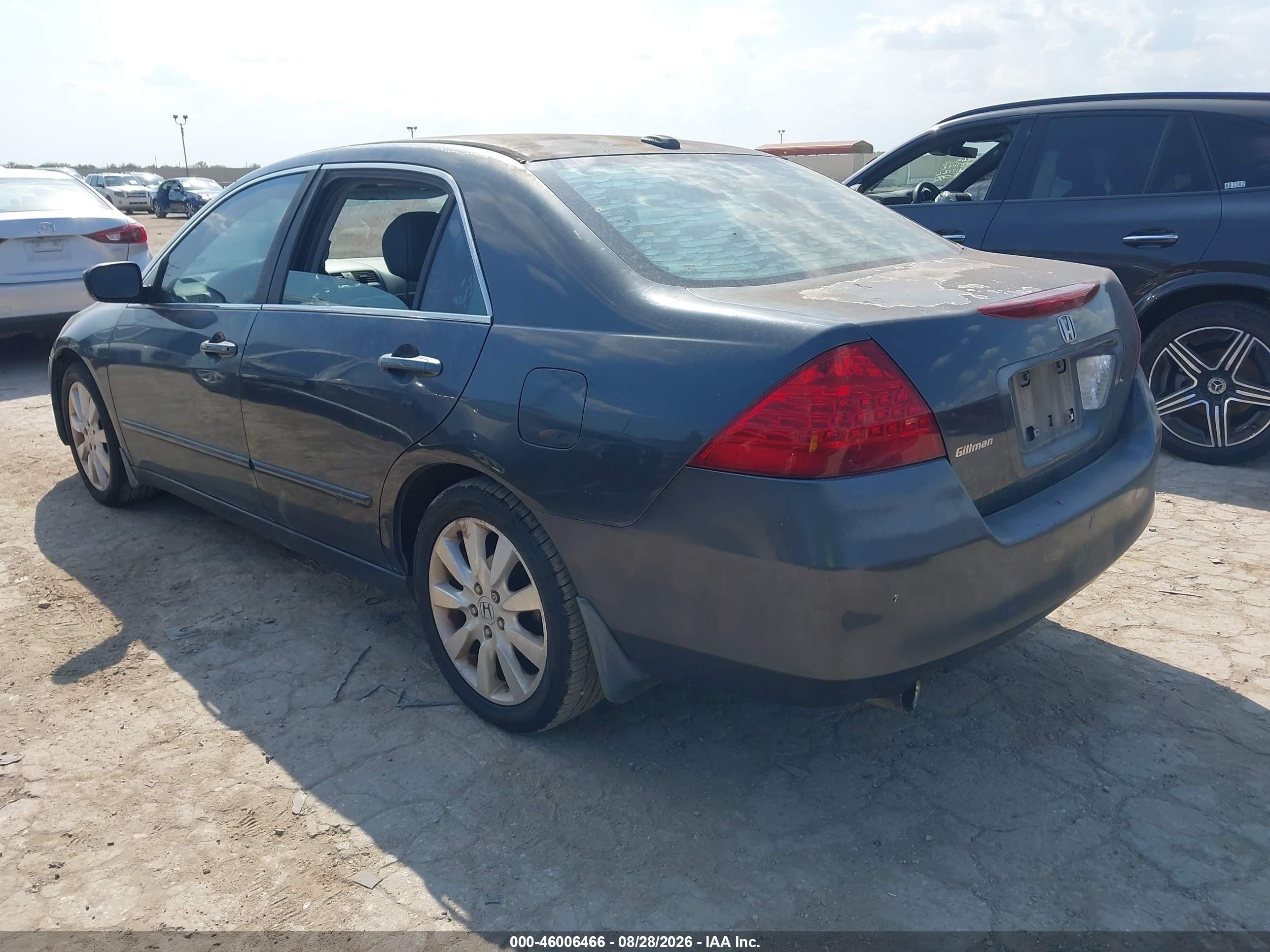 2007 Honda Accord 3.0 Ex Gray vin: 1HGCM66537A056513