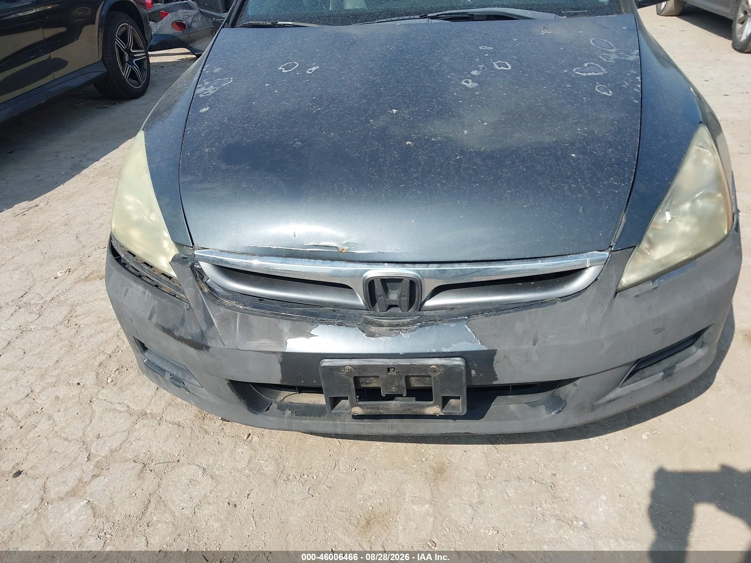 2007 Honda Accord 3.0 Ex Gray vin: 1HGCM66537A056513