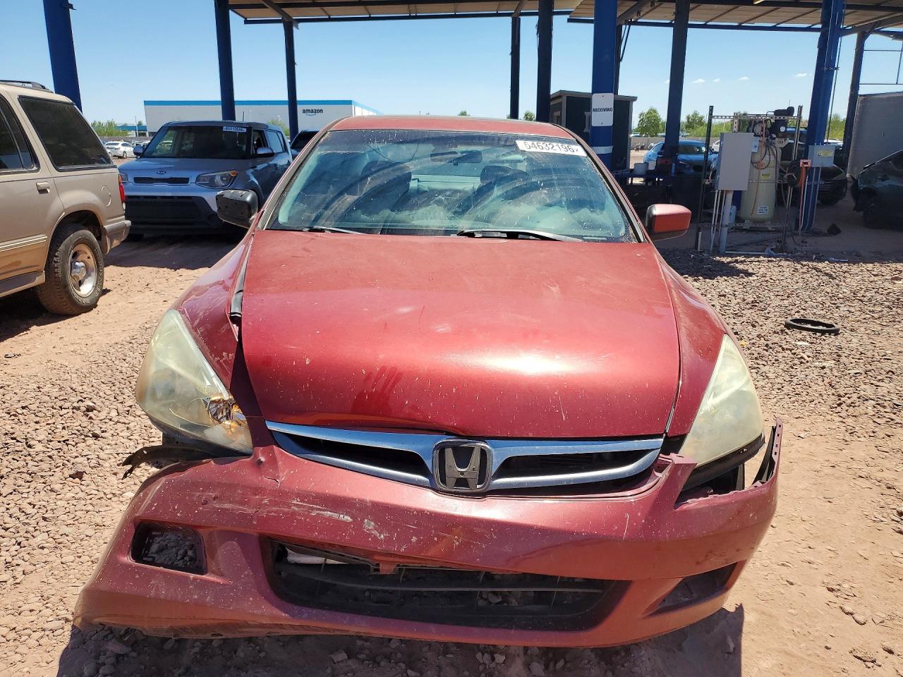 2007 Honda Accord Ex Красный vin: 1HGCM66537A057726