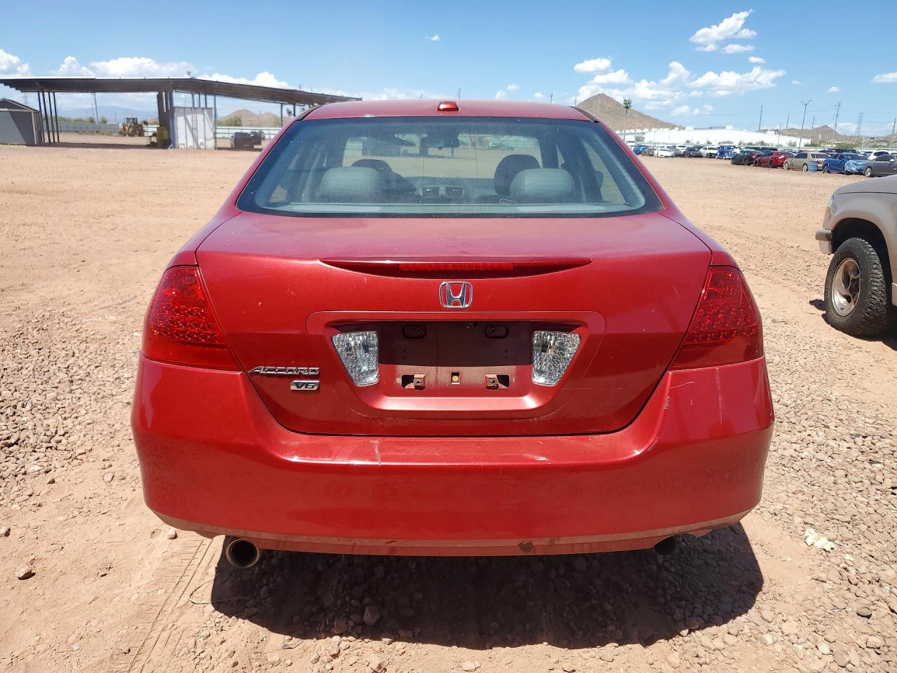 2007 Honda Accord Ex Красный vin: 1HGCM66537A057726