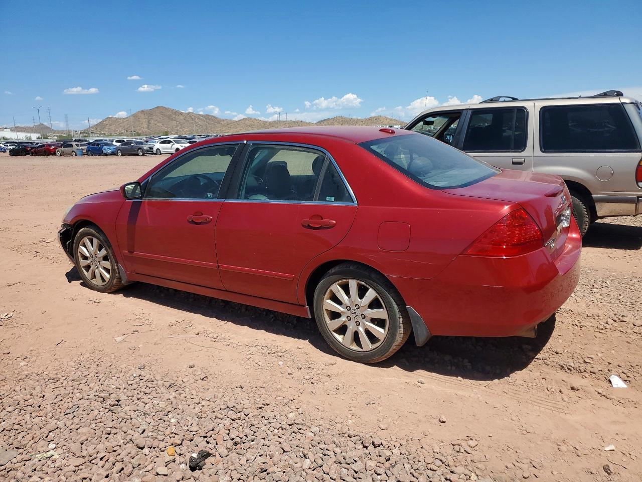 2007 Honda Accord Ex Красный vin: 1HGCM66537A057726
