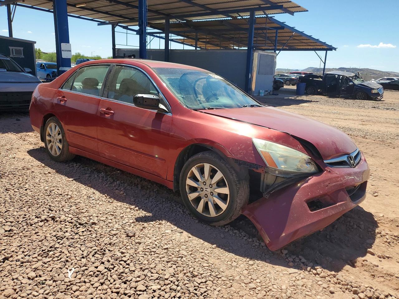 2007 Honda Accord Ex Красный vin: 1HGCM66537A057726