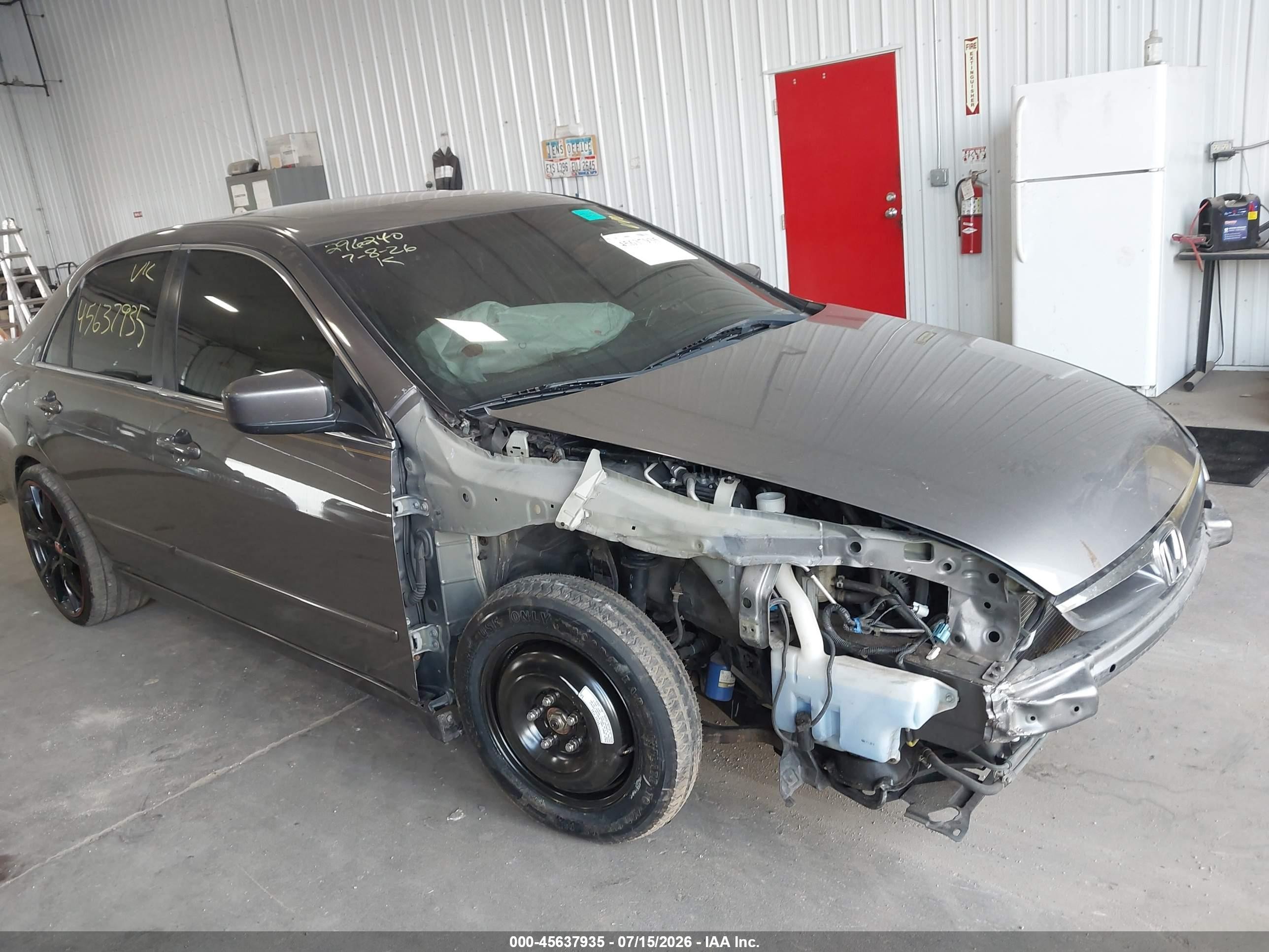 2007 Honda Accord 3.0 Ex Gray vin: 1HGCM66537A084134