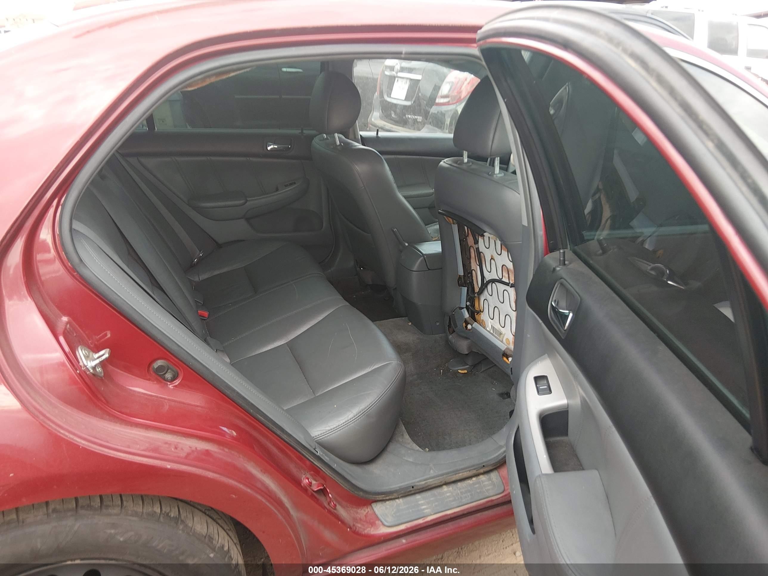2007 Honda Accord 3.0 Ex Red vin: 1HGCM66537A090659