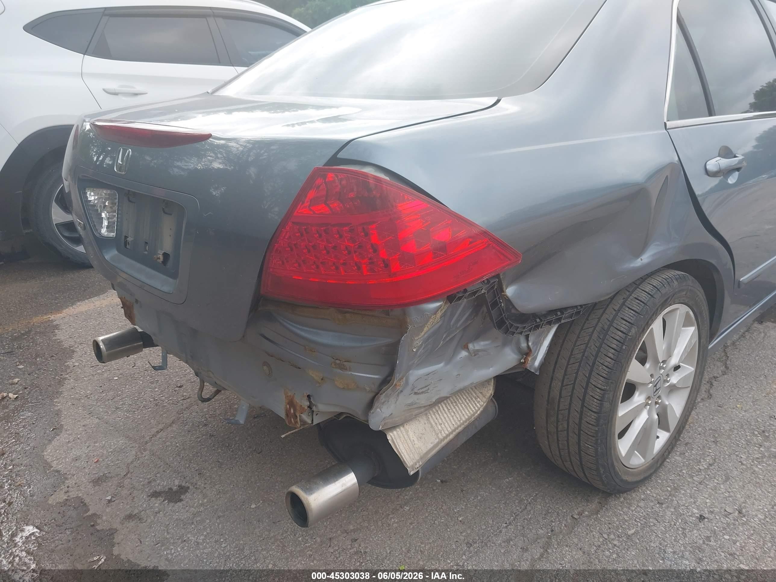 2007 Honda Accord 3.0 Ex Синий vin: 1HGCM66537A095439