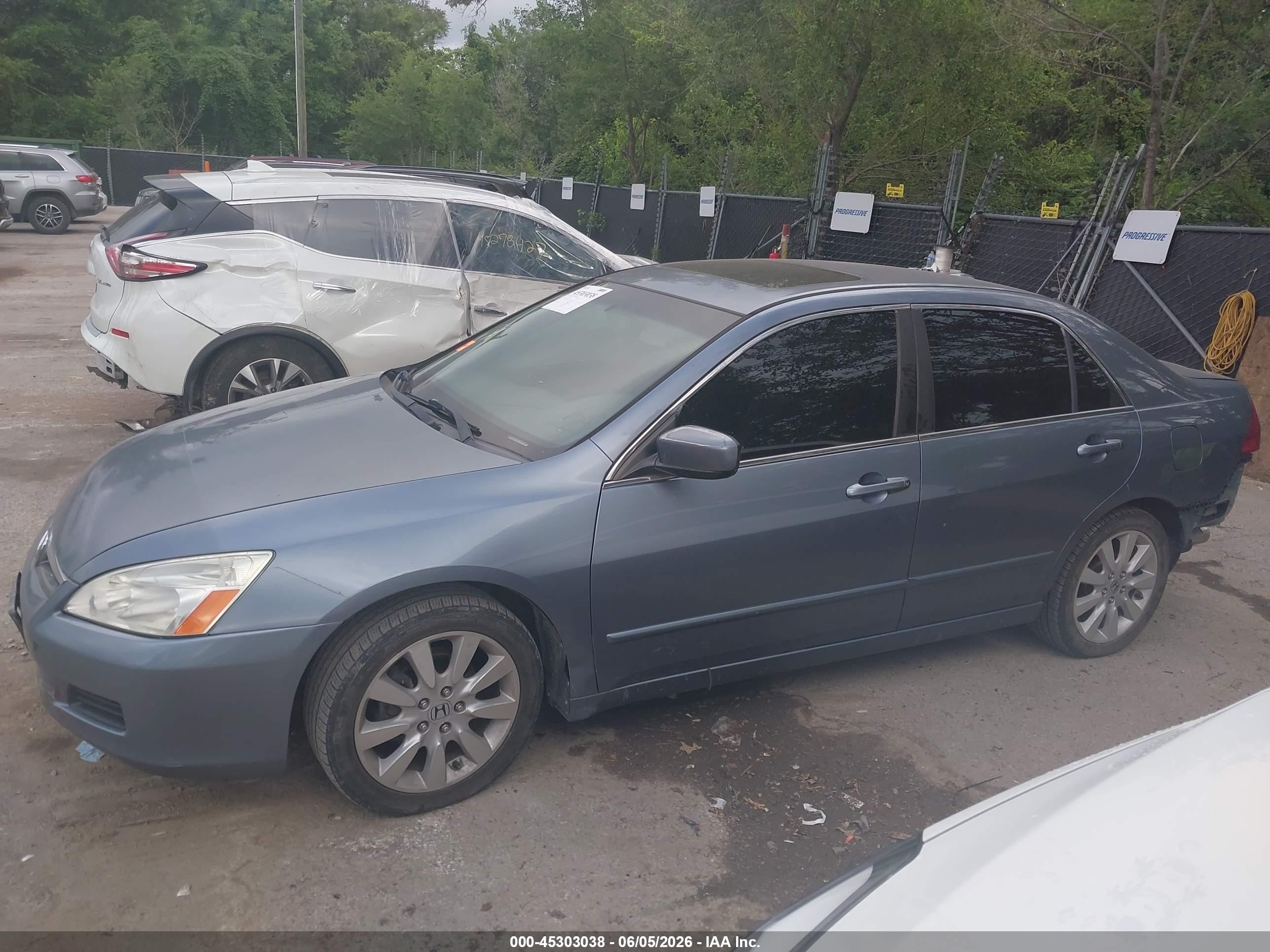 2007 Honda Accord 3.0 Ex Синий vin: 1HGCM66537A095439