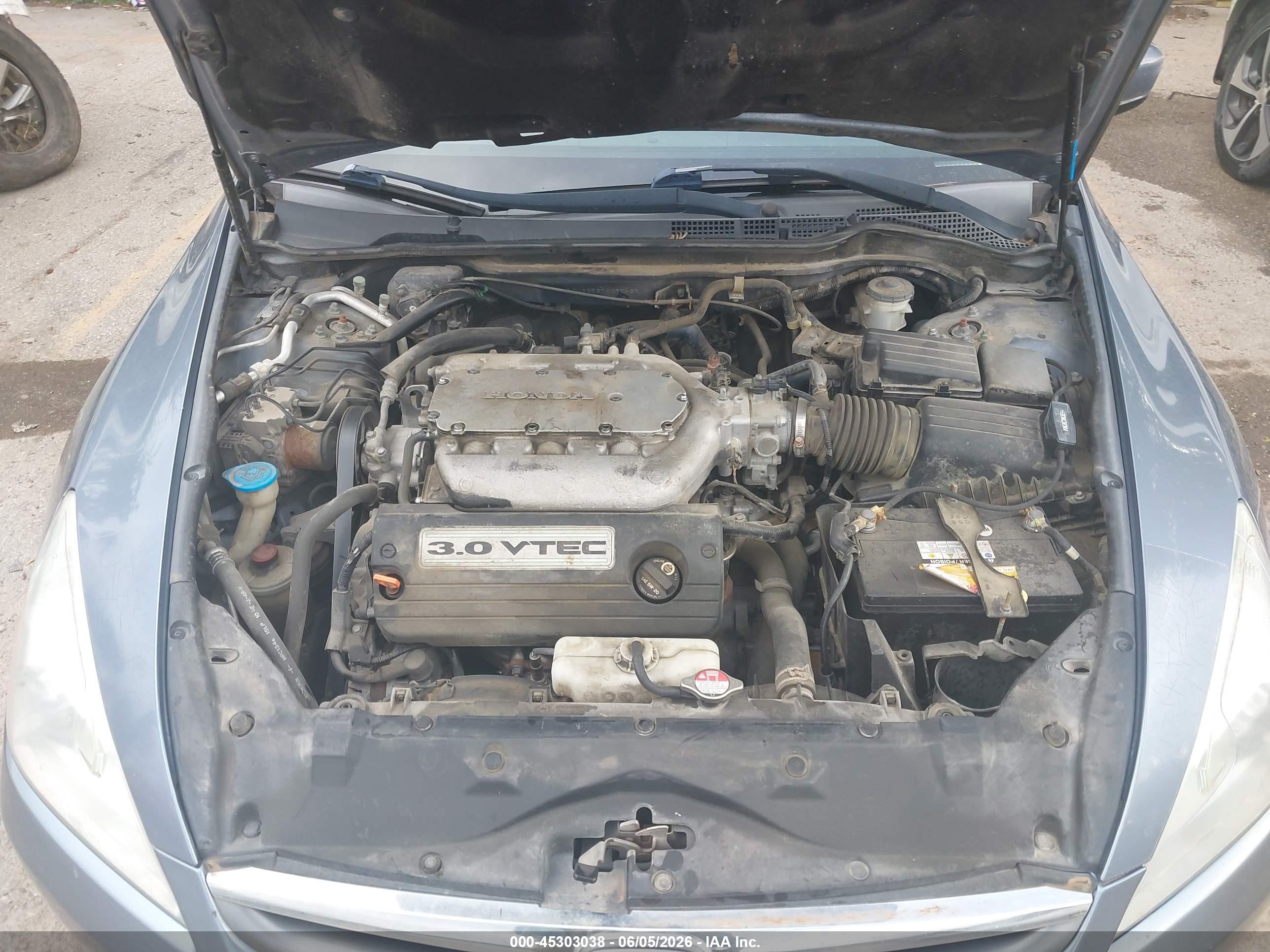 2007 Honda Accord 3.0 Ex Синий vin: 1HGCM66537A095439