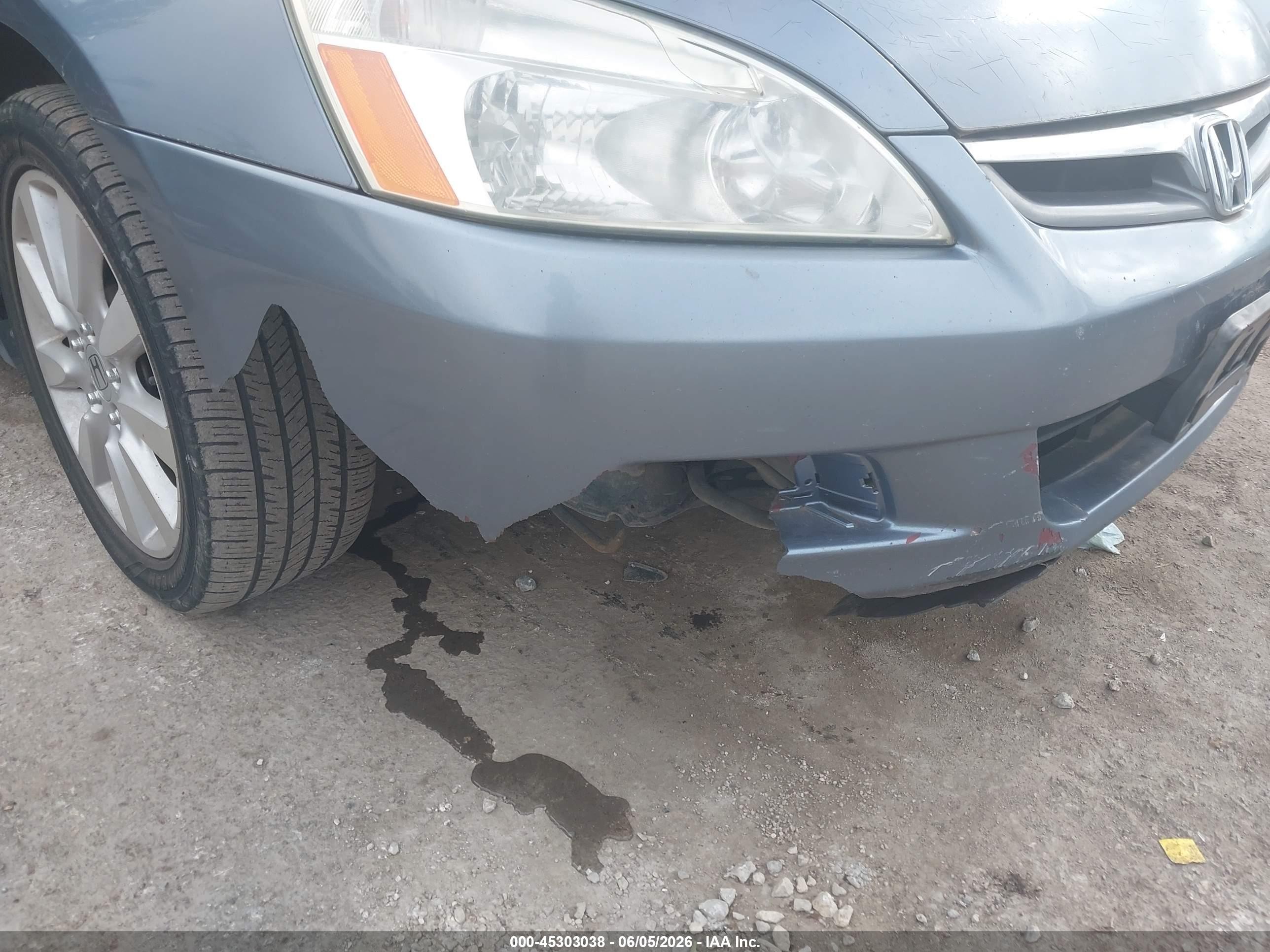 2007 Honda Accord 3.0 Ex Синий vin: 1HGCM66537A095439