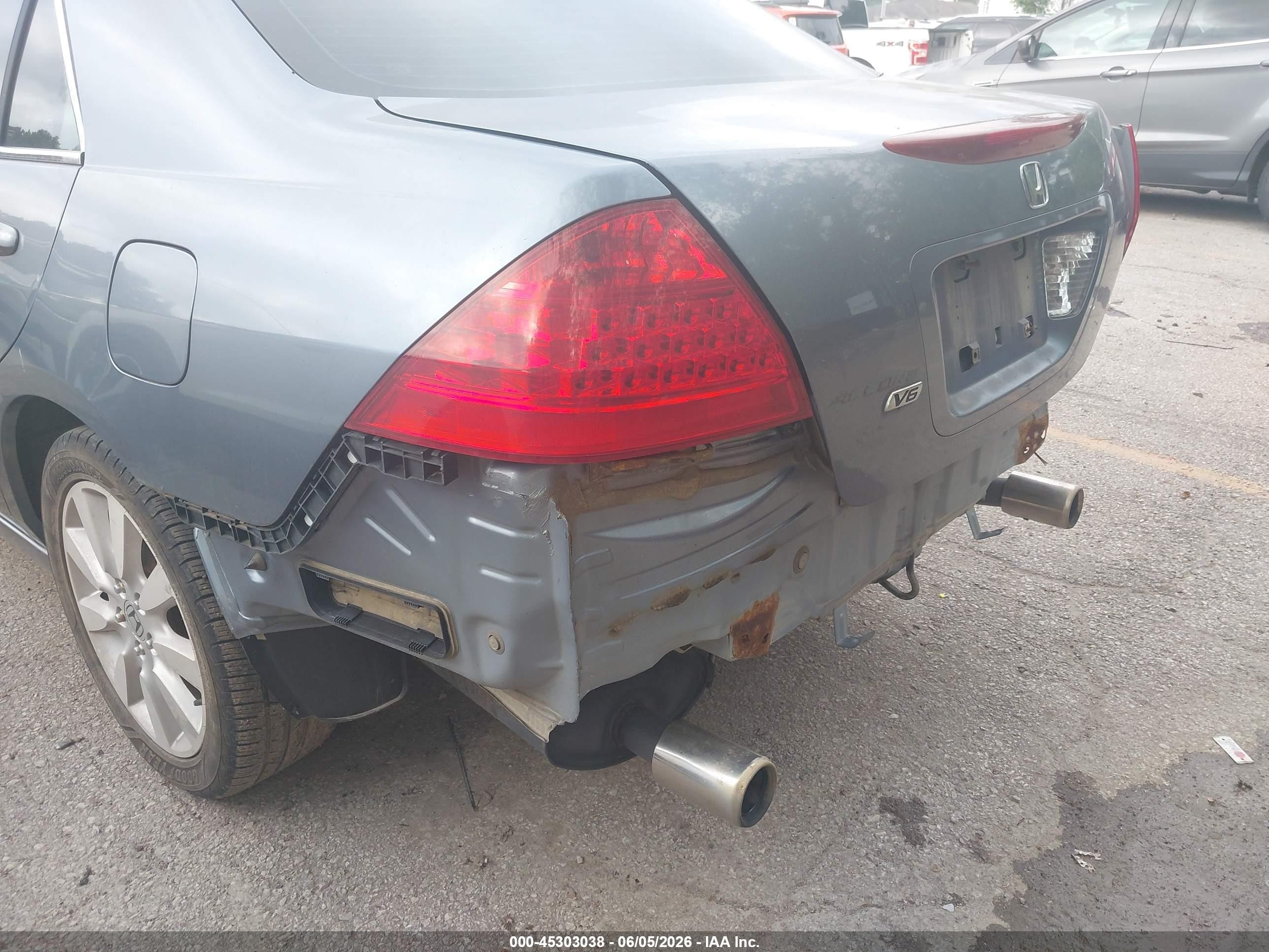2007 Honda Accord 3.0 Ex Синий vin: 1HGCM66537A095439