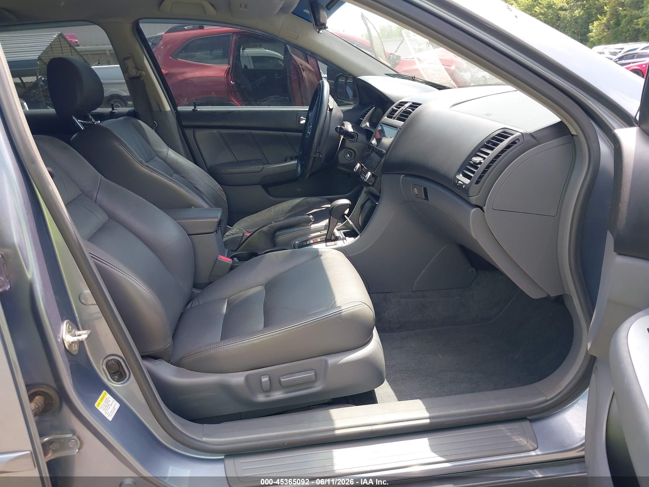 2007 Honda Accord 3.0 Ex Light Blue vin: 1HGCM66537A098390